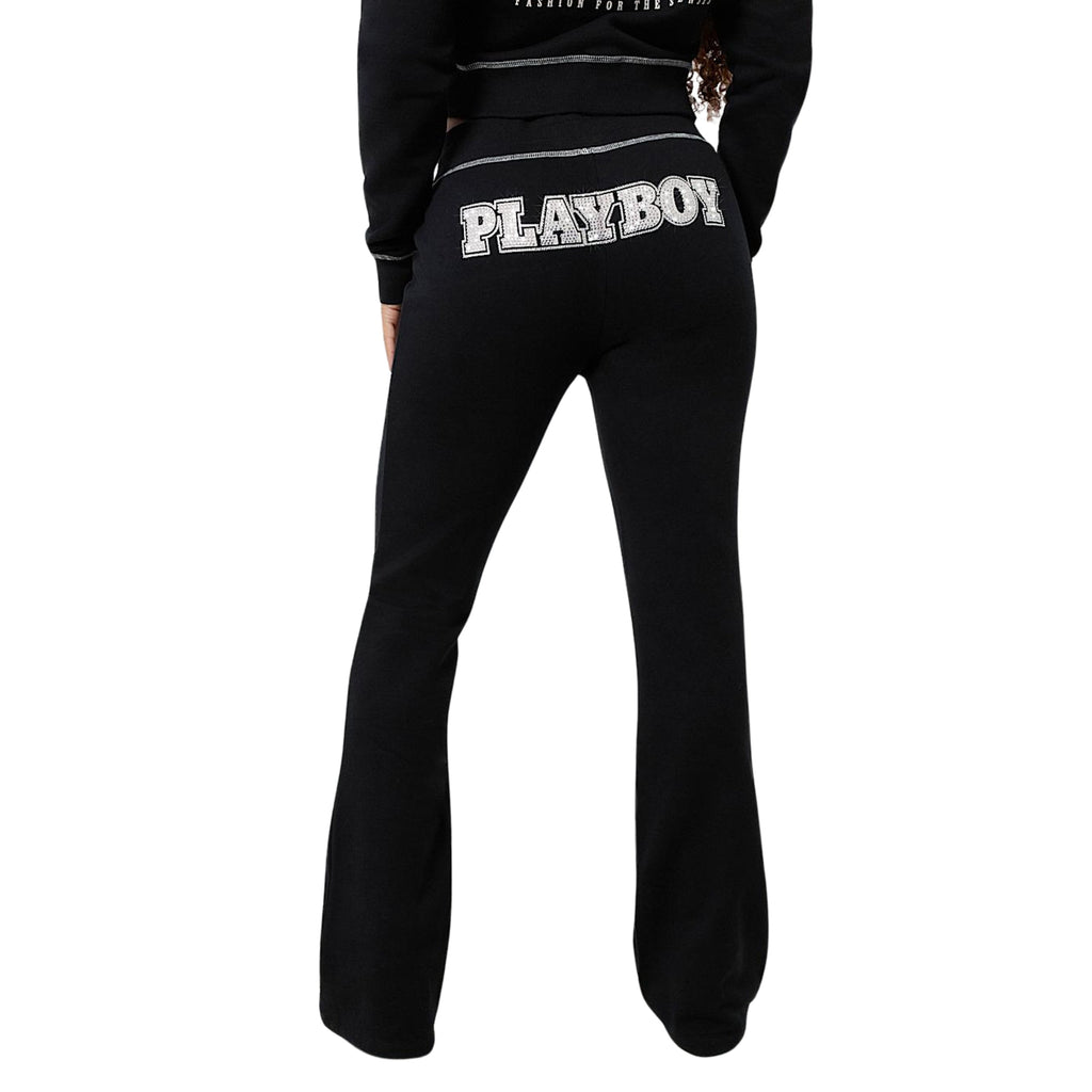 TRUE RELIGION TRXPB CRYSTAL MR BOOTCUT PANTS JET BLACK