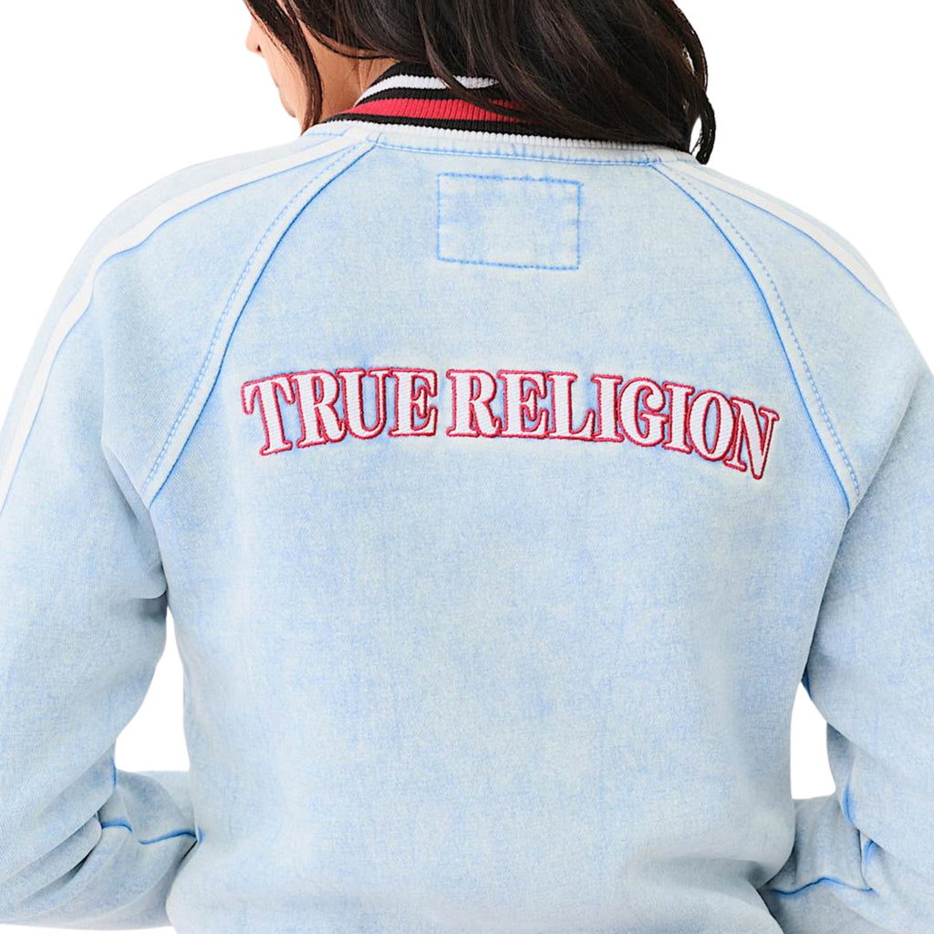 TRUE RELIGION WASHED ZIP UP TRACK FLEECE JKT PACIFIC COAST