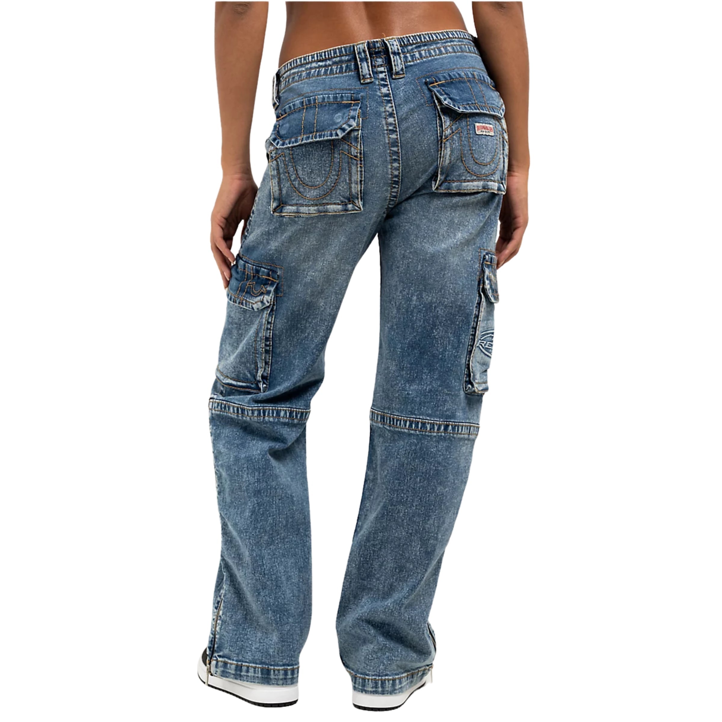 TRUE RELIGION SIDE ZIP MILITARY CARGO BIG T CASSIOPEIA