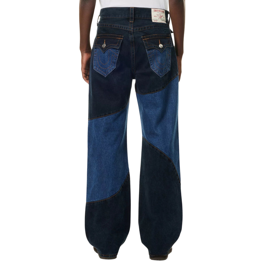 TRUE RELIGION JEANS CURVE SEAM VINNY FLAP SN RIDE MEDIUM WASH