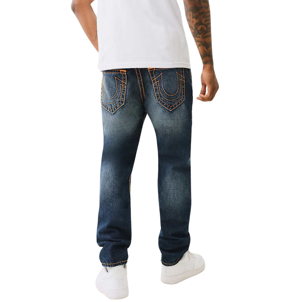 TRUE RELIGION JEANS ROCCO NF PIKSTITCH 32IN TRAVIS DARK WASH