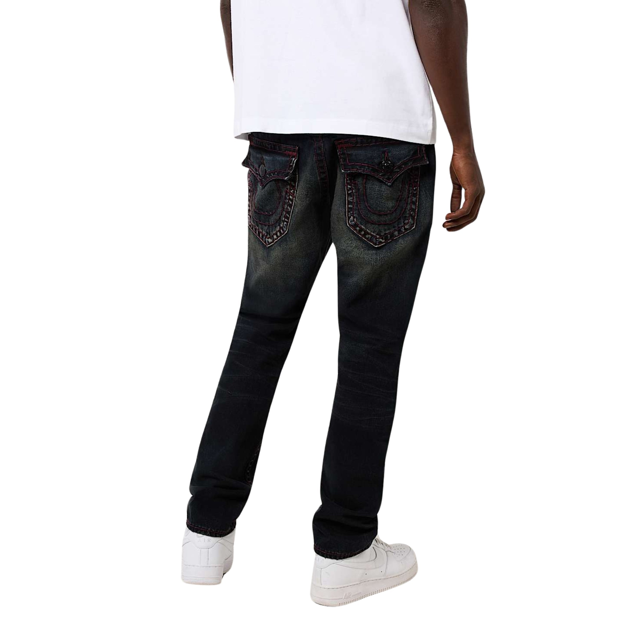 TRUE RELIGION JEANS ROCCO SUPER T FLAP 32IN NEKKAR DARK WASH