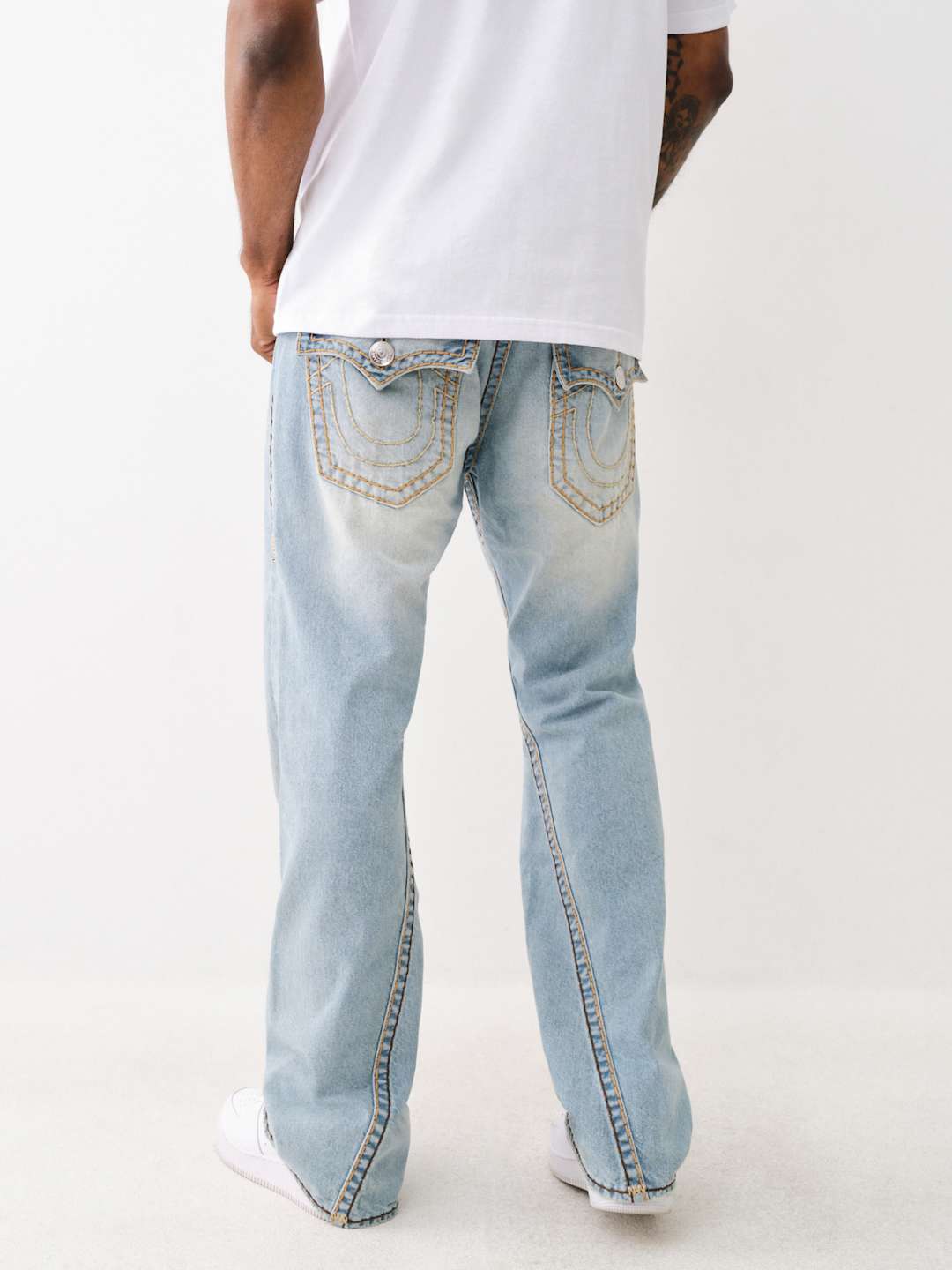 True Religion Joey Jeans Super T Flap Twisted Nihal Light Wash