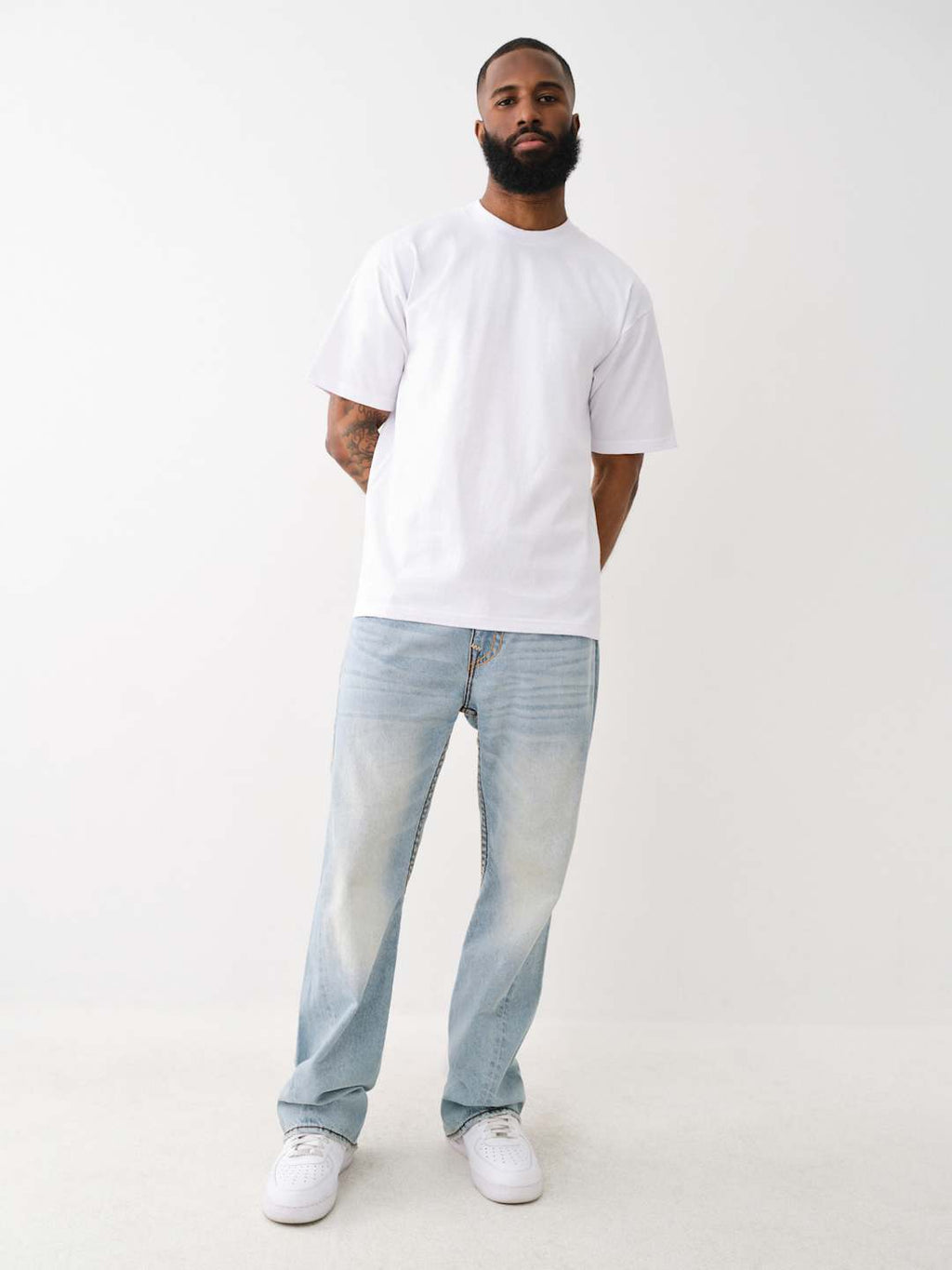 True Religion Joey Jeans Super T Flap Twisted Nihal Light Wash