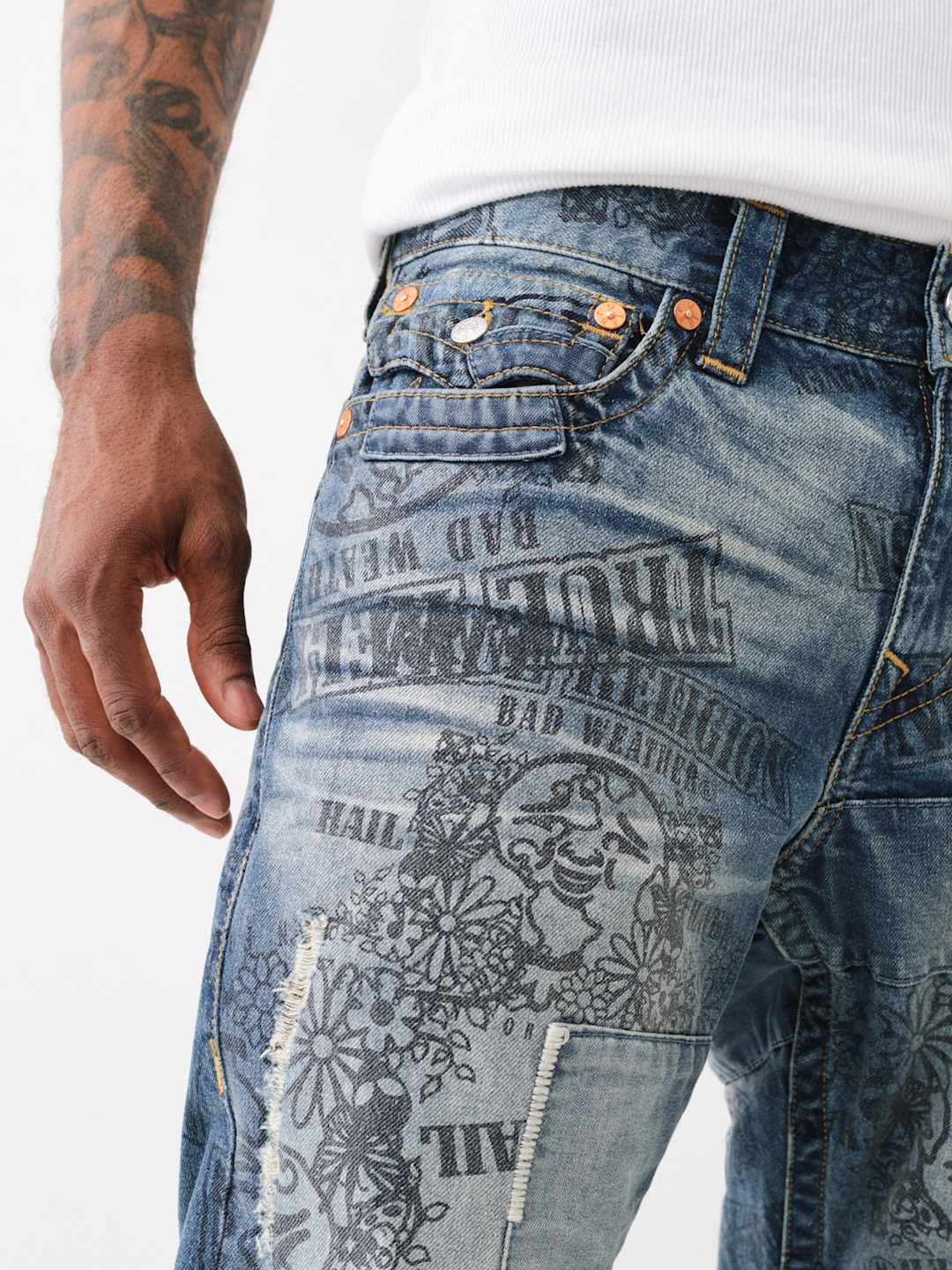 True Religion Joey Jeans Whispering Trees Medium Wash