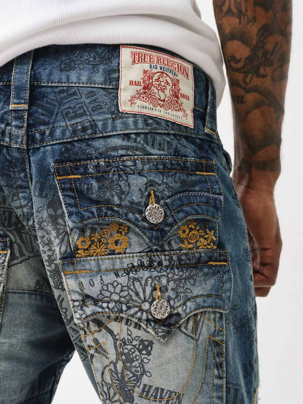 True Religion Joey Jeans Whispering Trees Medium Wash