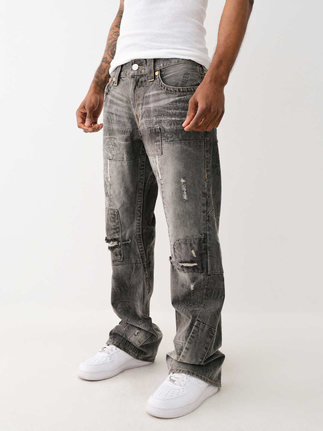 True Religion Joey Jeans Denim Stack Harmonium Grey Wash