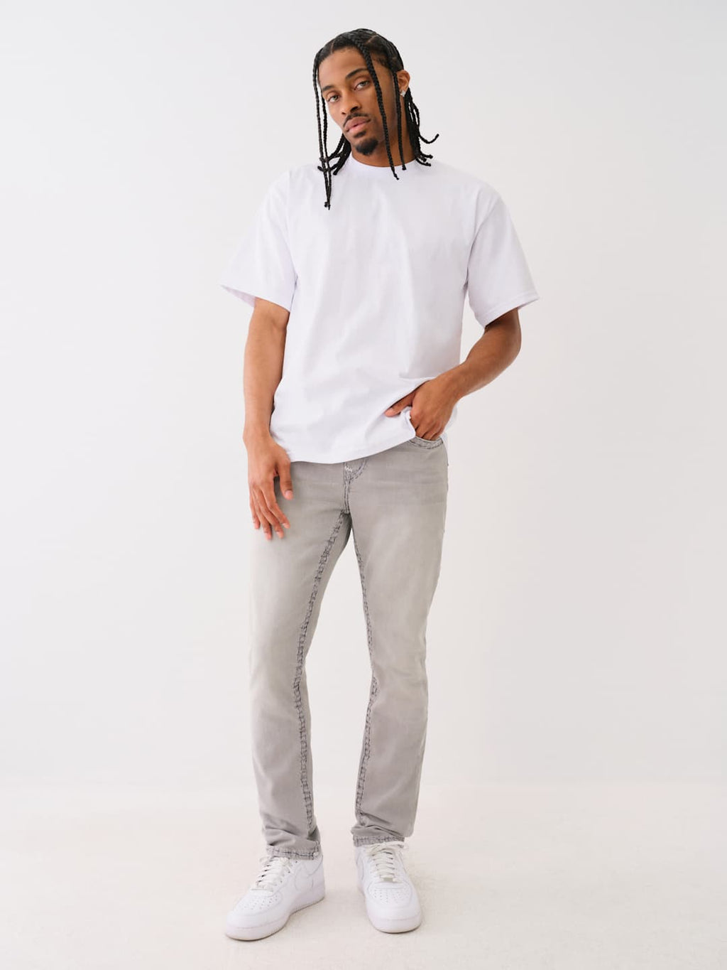 True Religion Rocco Jeans Super T Grey Wash