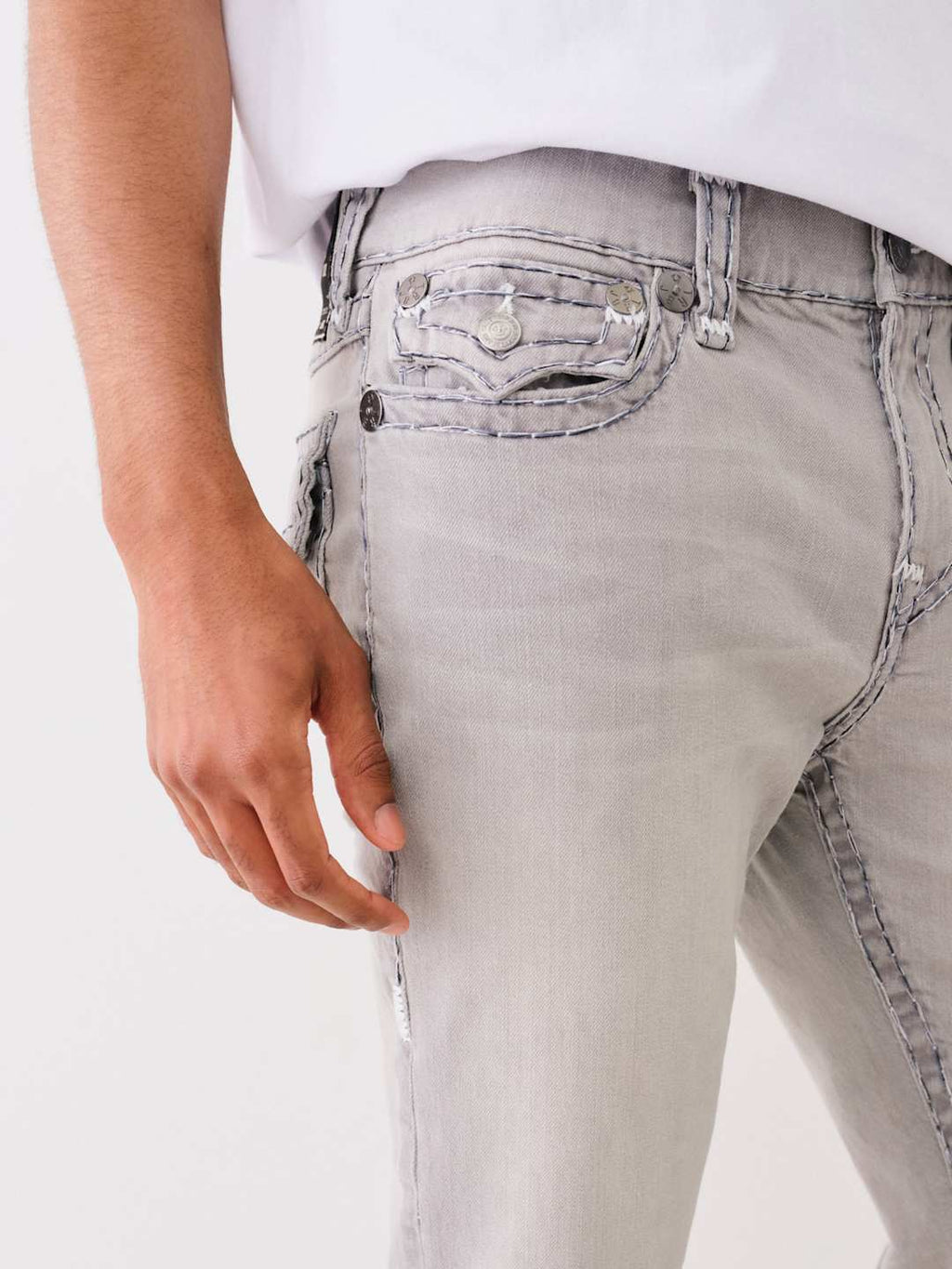 True Religion Rocco Jeans Super T Grey Wash