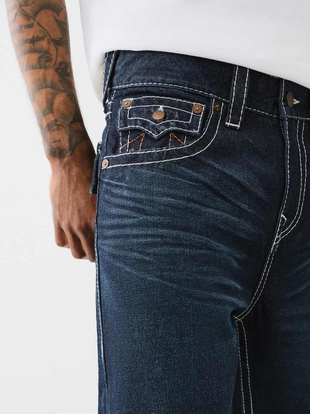 True Religion Vinny Big T Jeans Groovy Scorpio Dark Wash