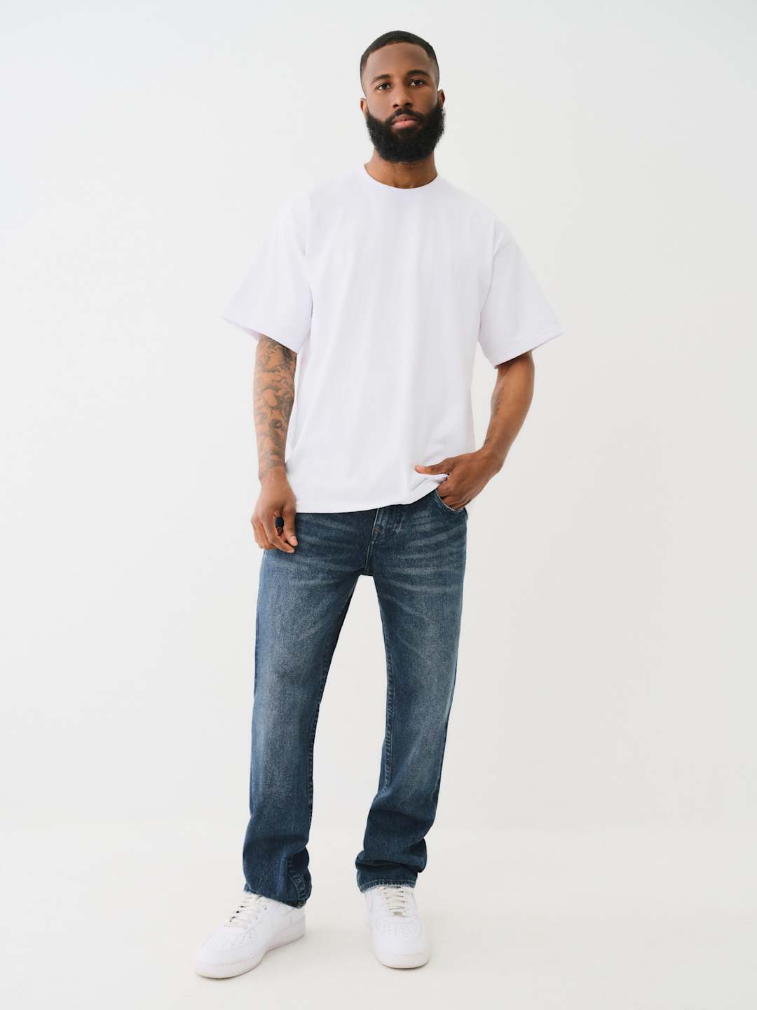 True Religion Ricky Jeans Cross Stitch Dark Wash