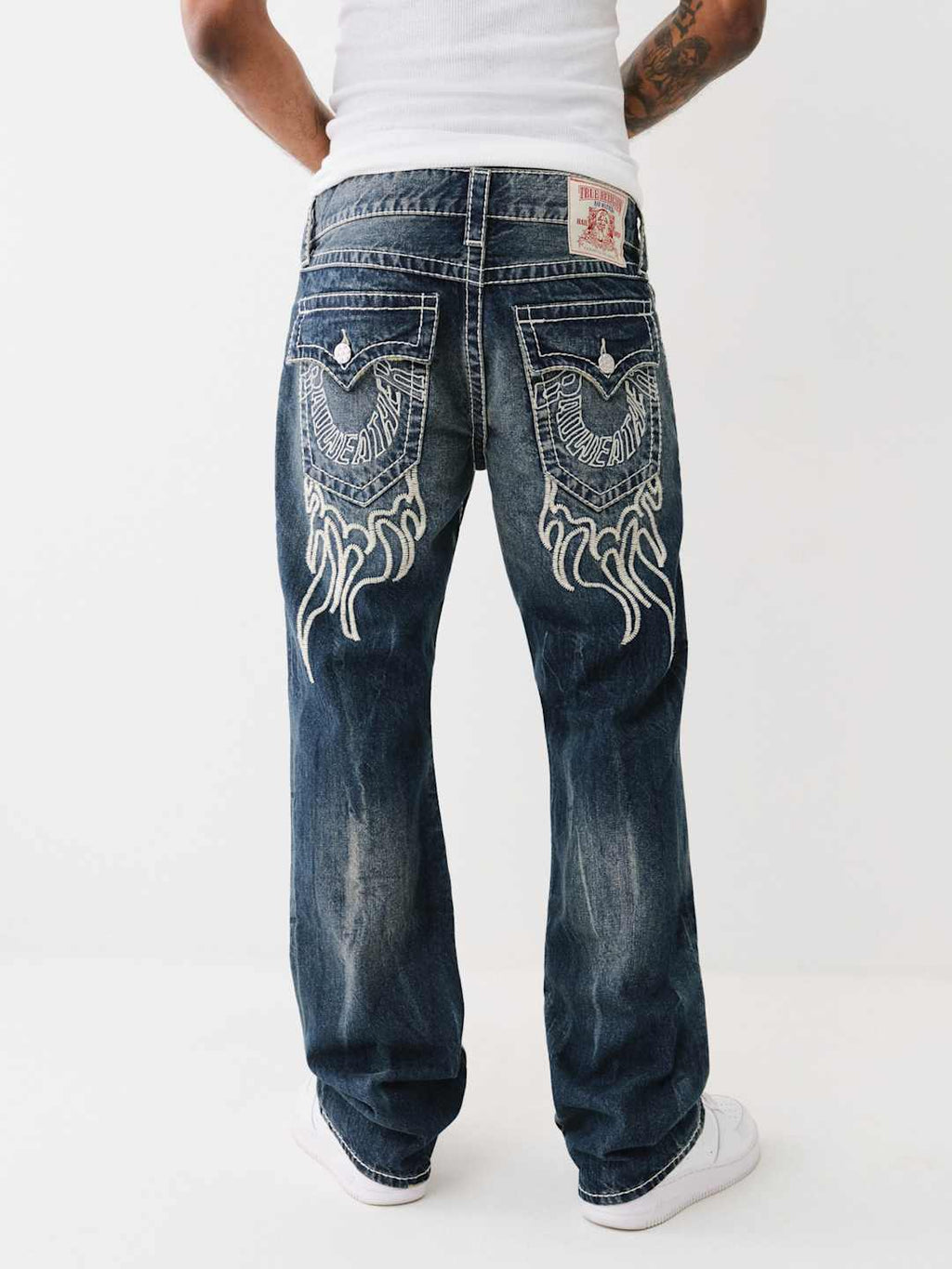 True Religion Billy Jeans Flame Jingled Dark Wash