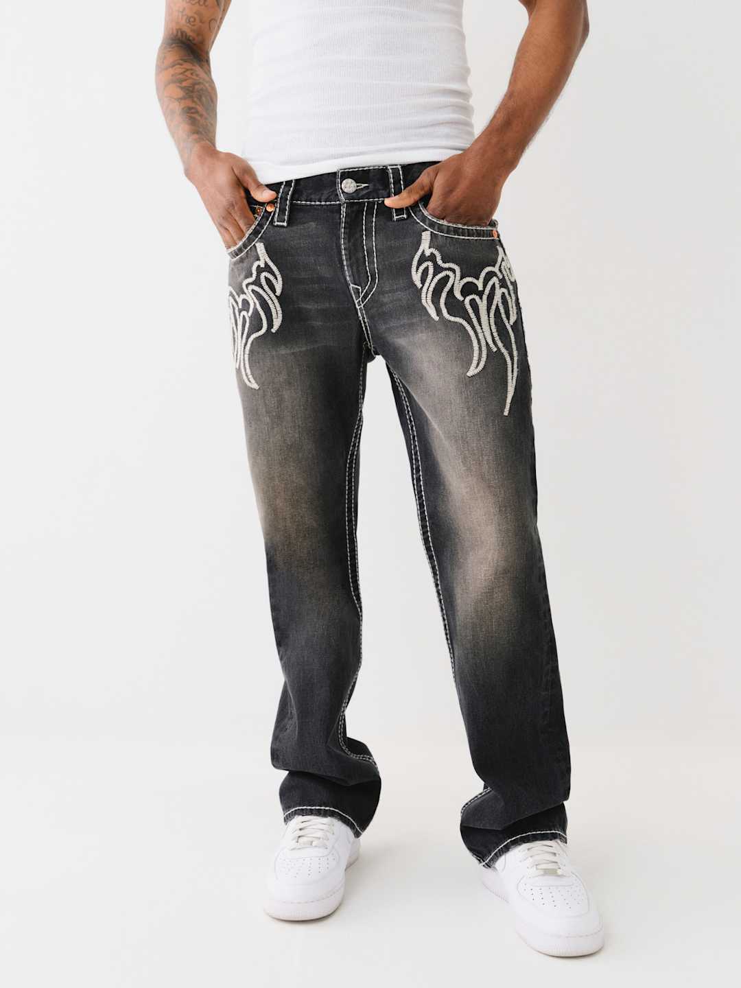 True Religion Billy Jeans Flame Minder Black Wash