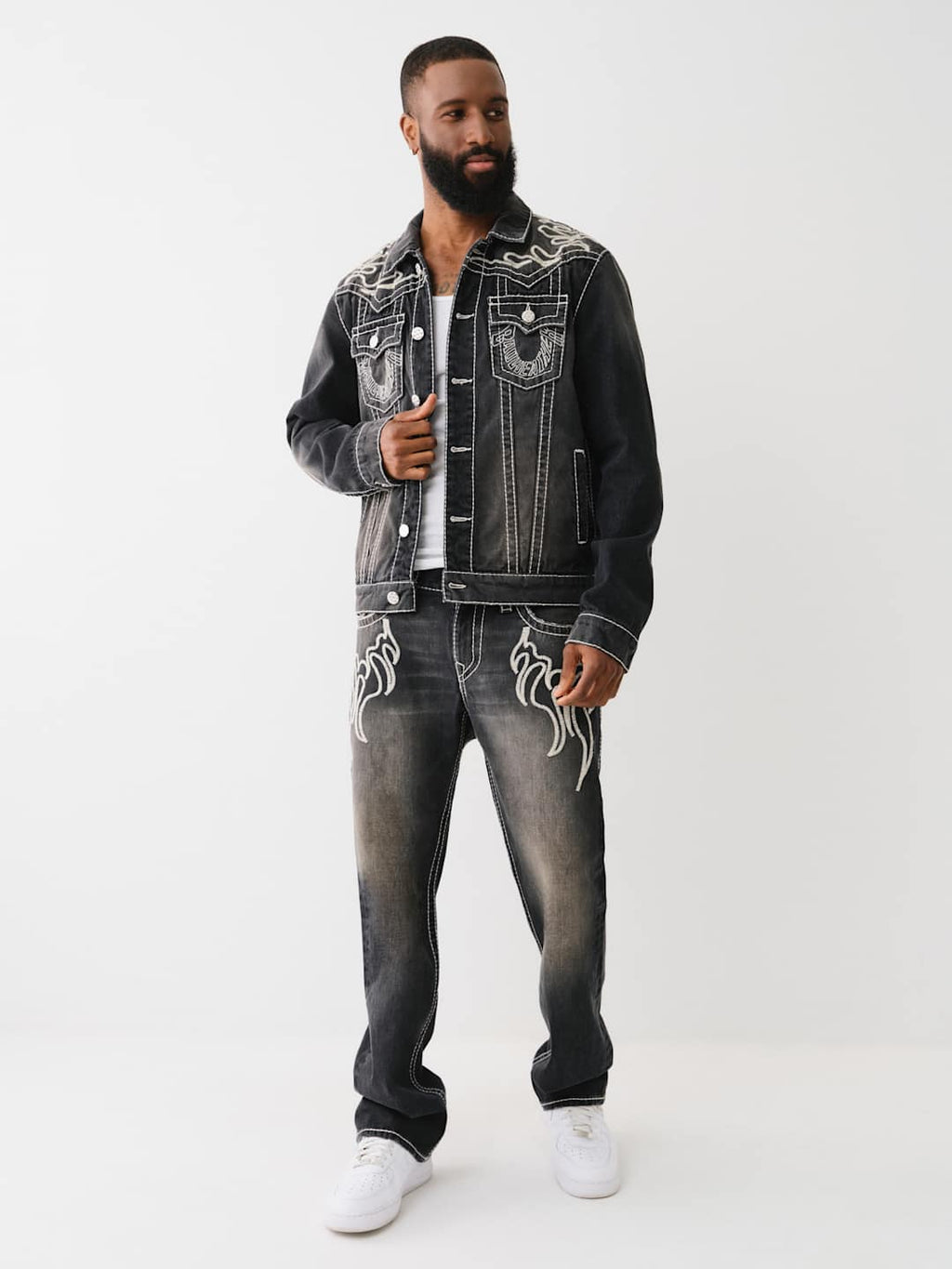 True Religion Billy Jeans Flame Minder Black Wash