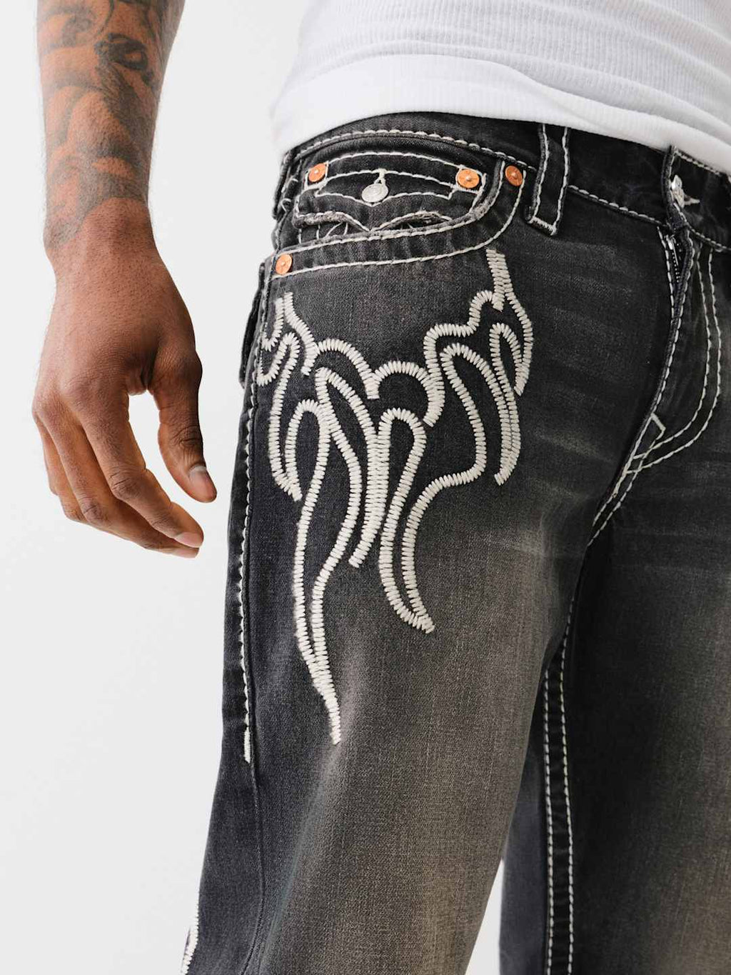 True Religion Billy Jeans Flame Minder Black Wash