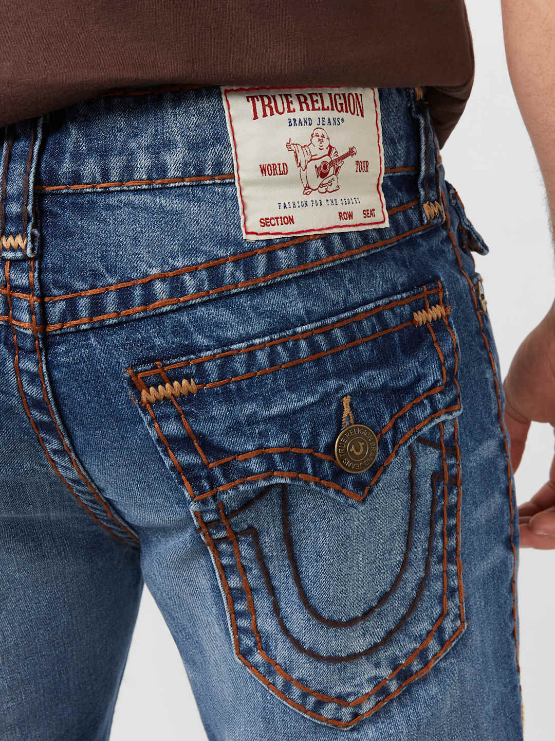 True Religion Ricky Jeans Super T Heathland Rips Medium Wash