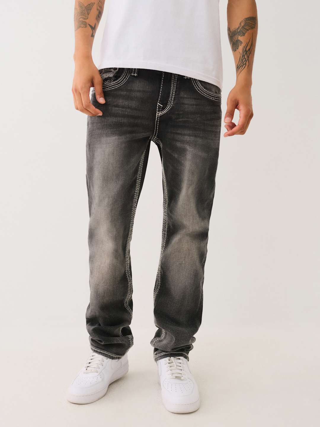 True Religion Ricky Jeans Biig Qt Flap Space Grey Wash