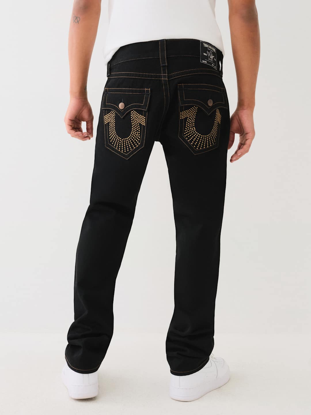 True Religion Ricky Jeans Flap Studded Black Rinse