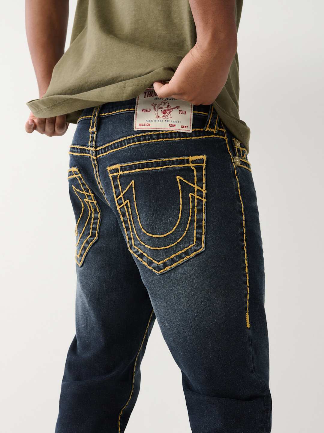 True Religion Jeans Rocco Super T 32 In Chicory Dark Wash