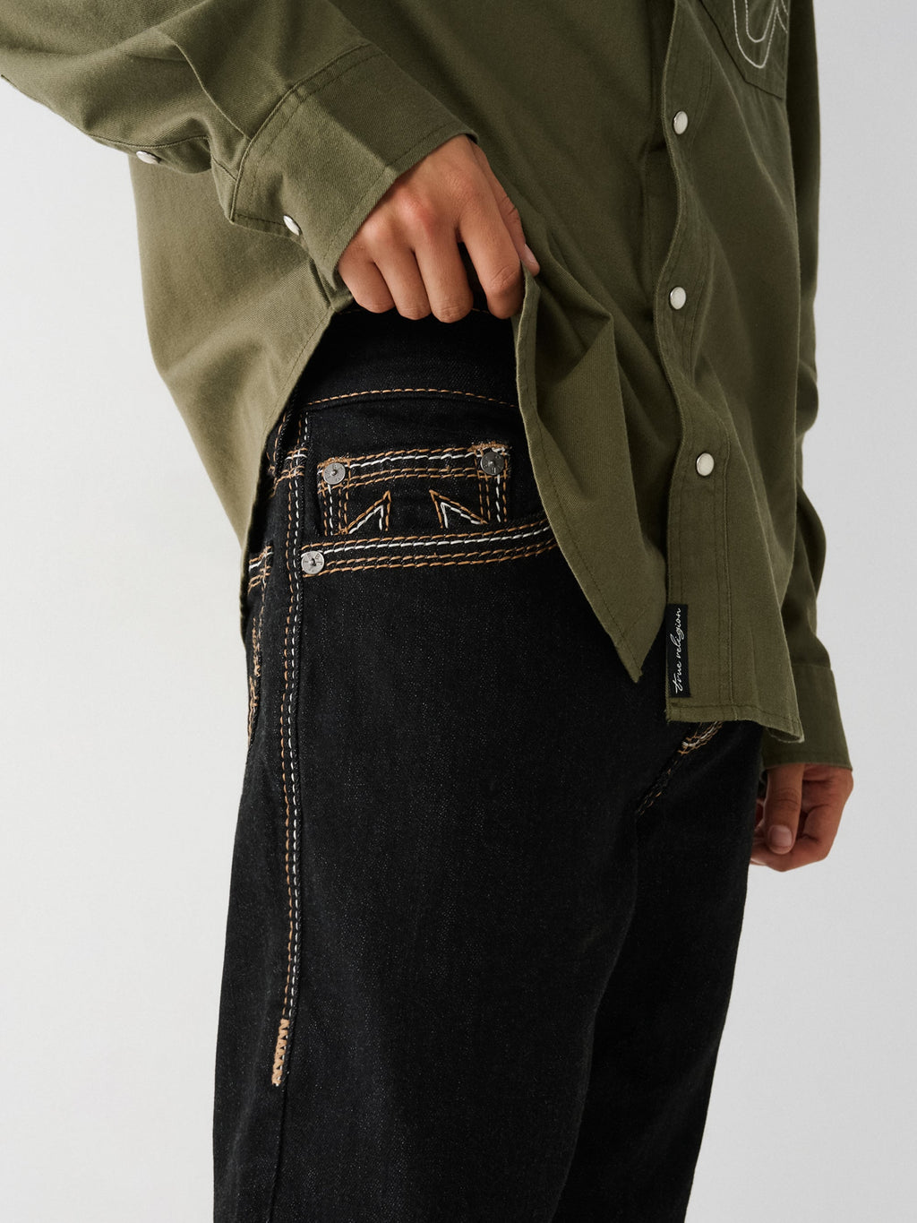 True Religion Jeans Ricky No Flap Black Rinse