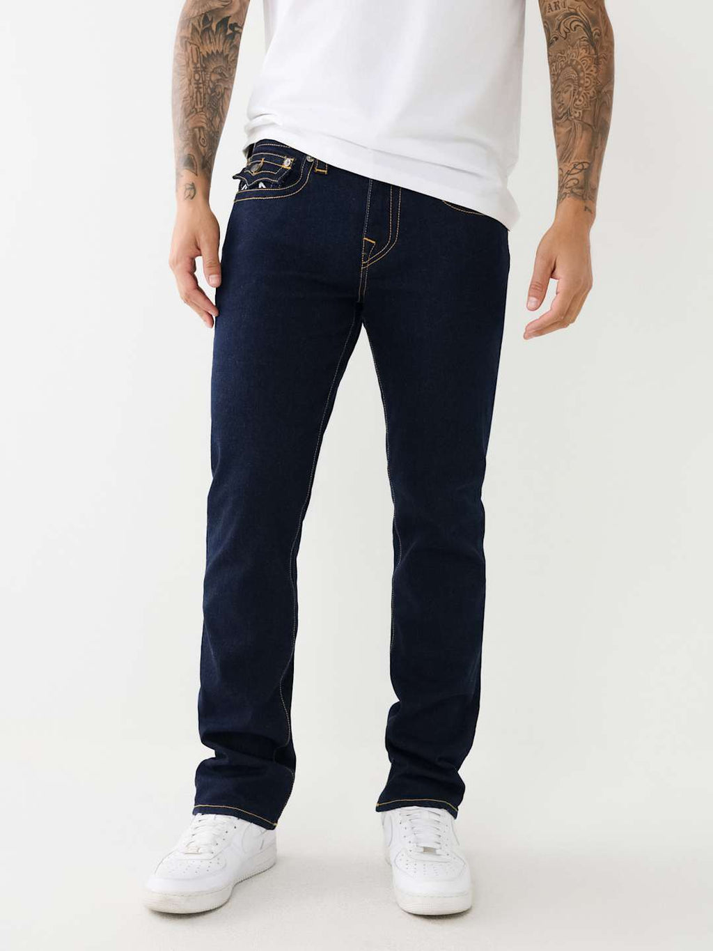 True Religion Ricky Jeans Flap Raised Body Rinse
