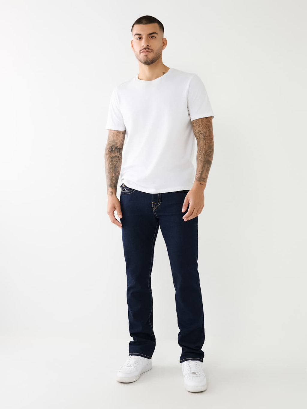 True Religion Ricky Jeans Flap Raised Body Rinse