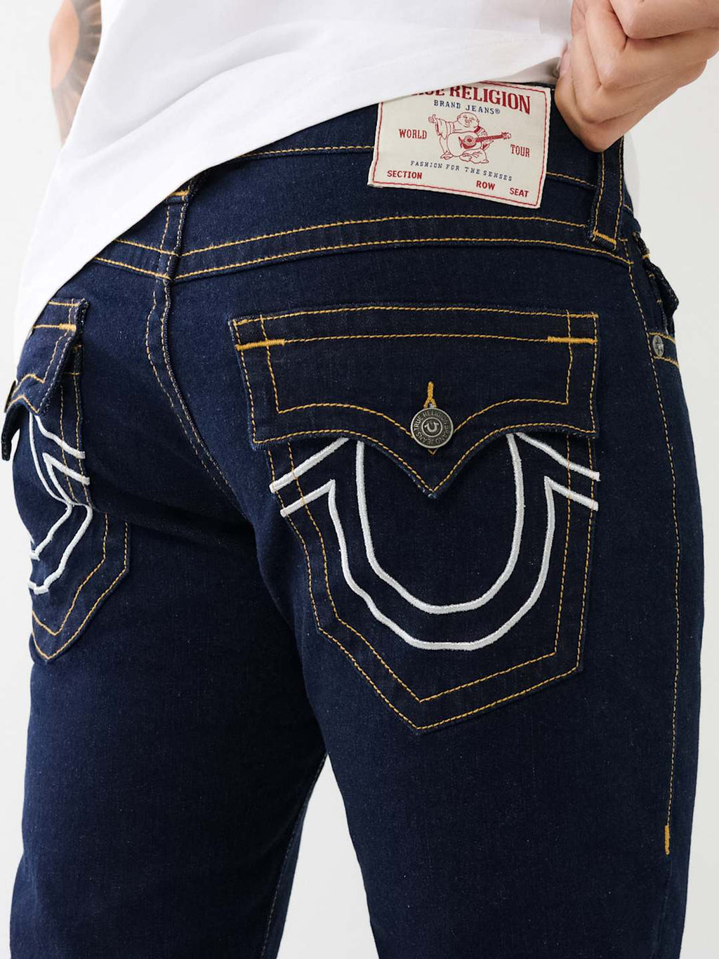 True Religion Ricky Jeans Flap Raised Body Rinse