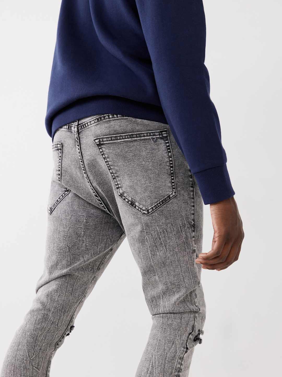 True Religion Jack Jeans No Flap Street Light With Rips