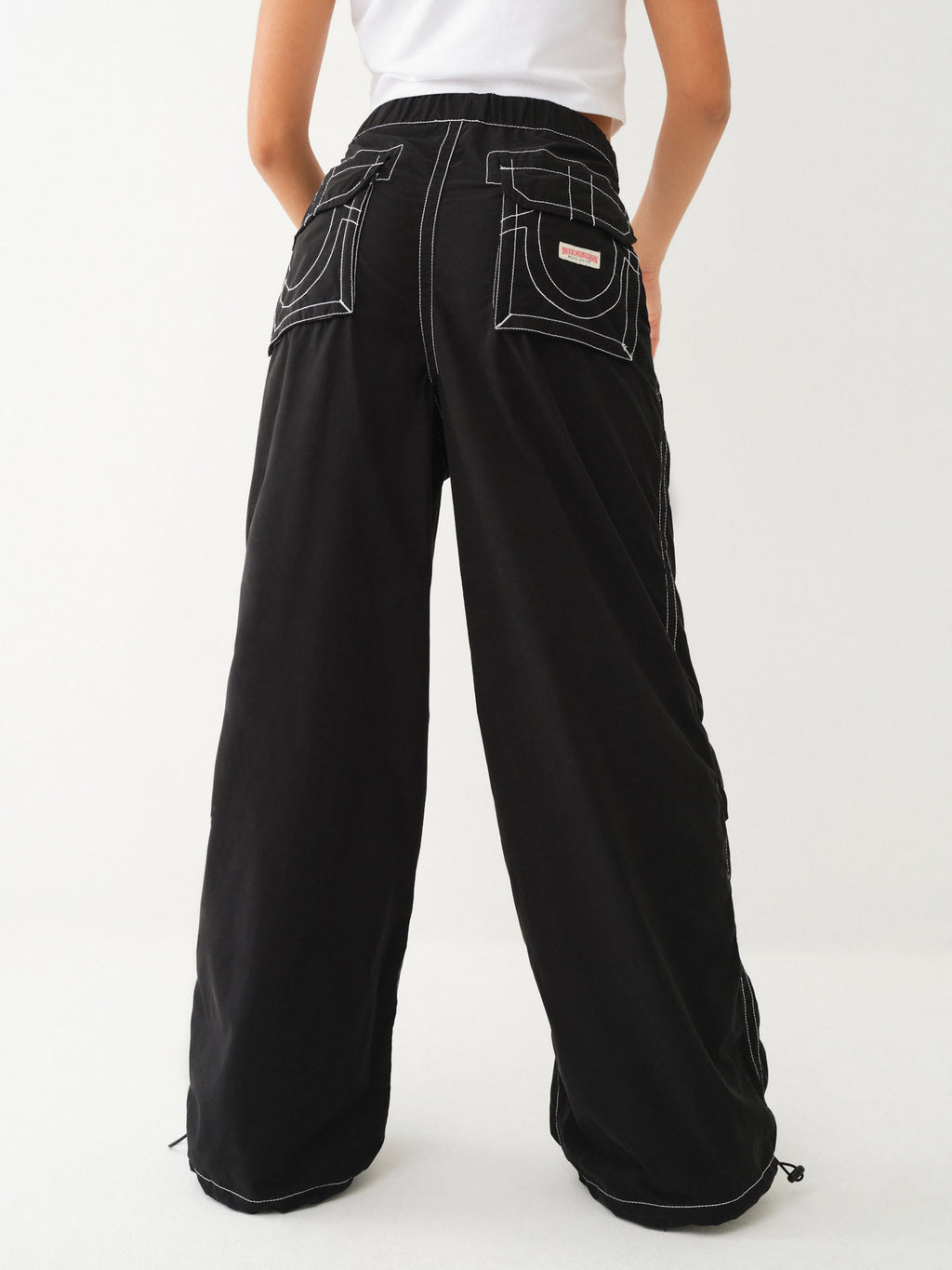 True Religion Parachute Pants Ladies Black