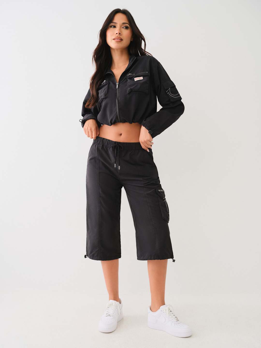 True Religion Pants Ladies Cropped Capri Black