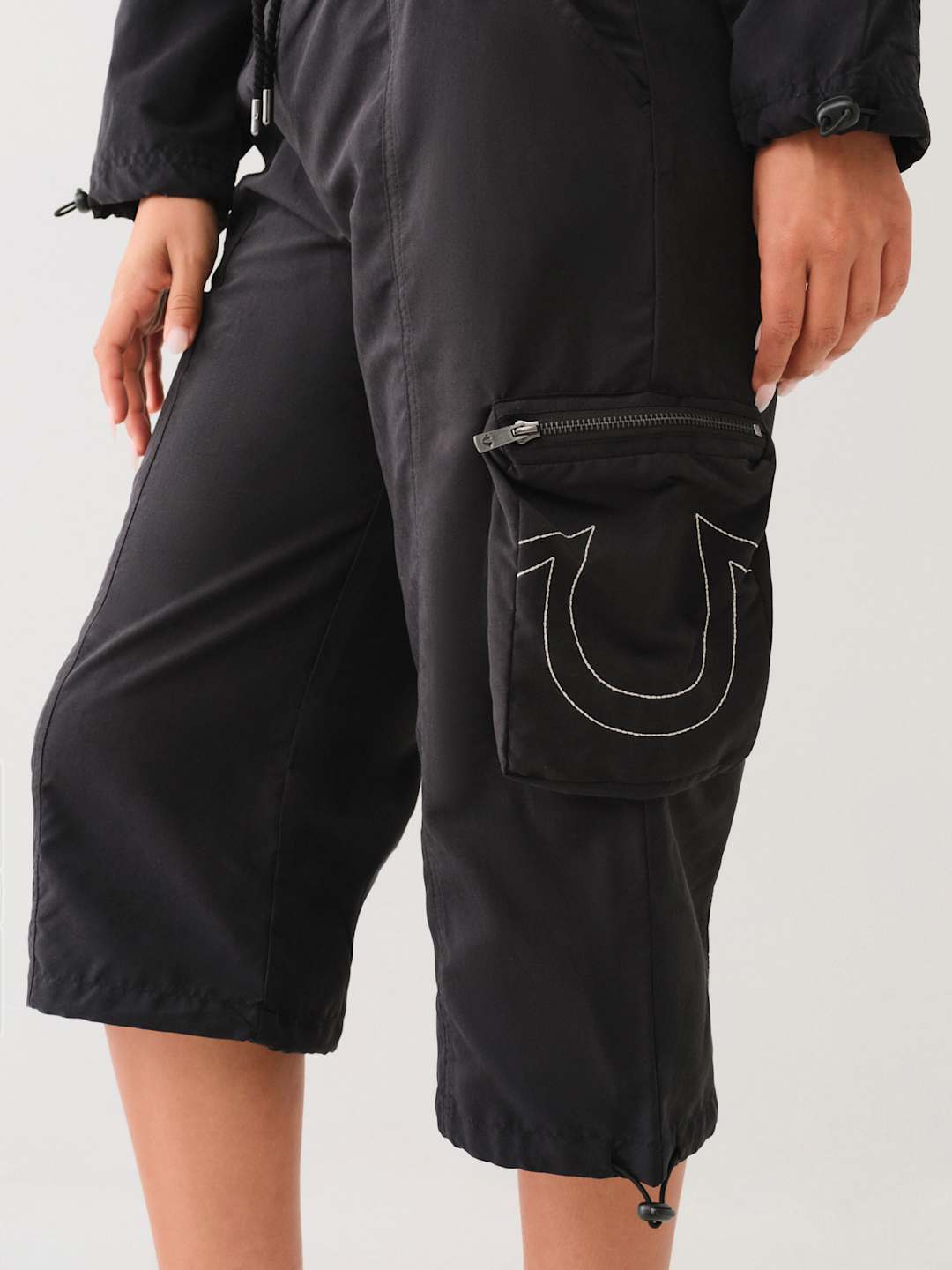 True Religion Pants Ladies Cropped Capri Black