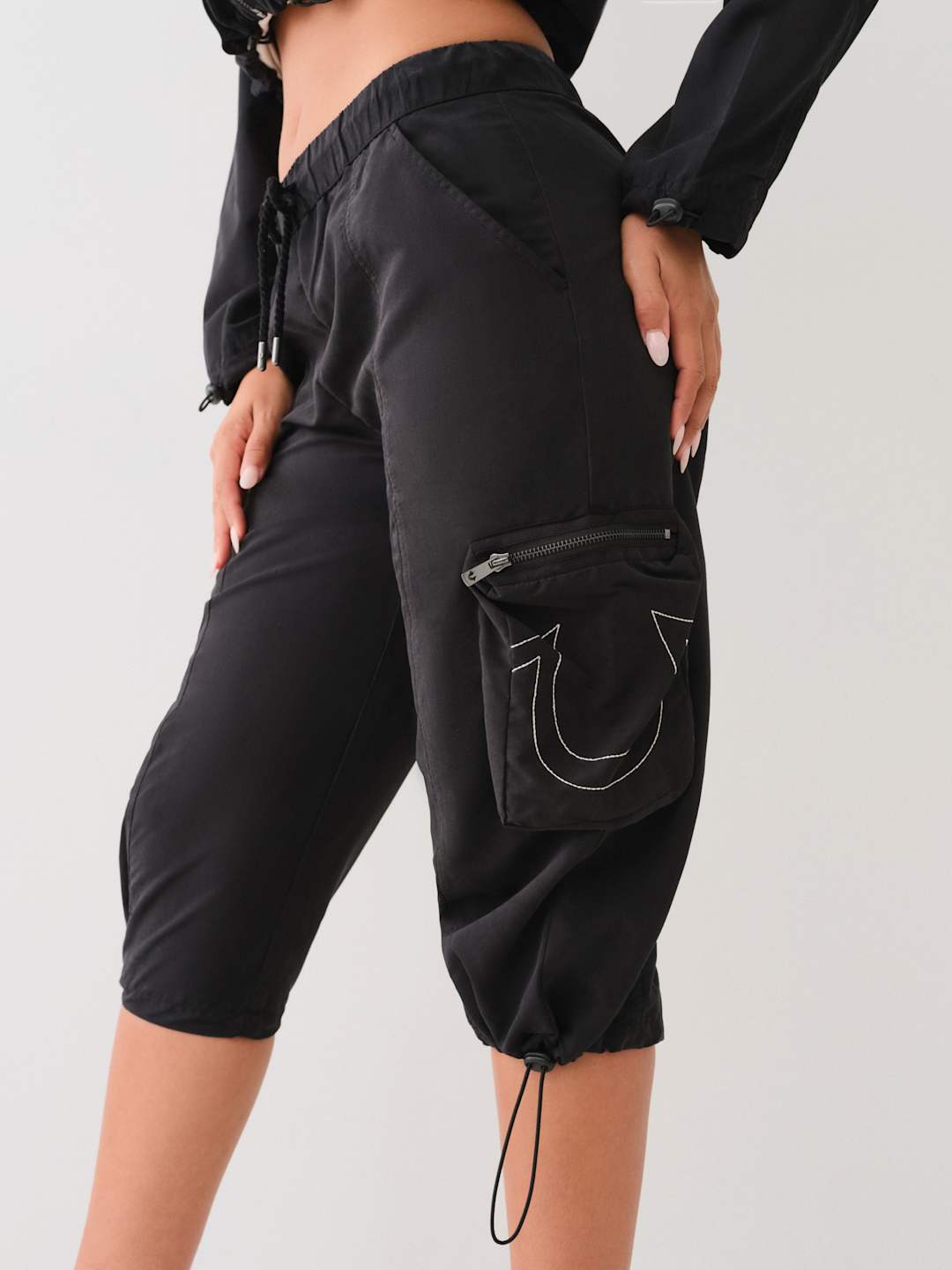 True Religion Pants Ladies Cropped Capri Black