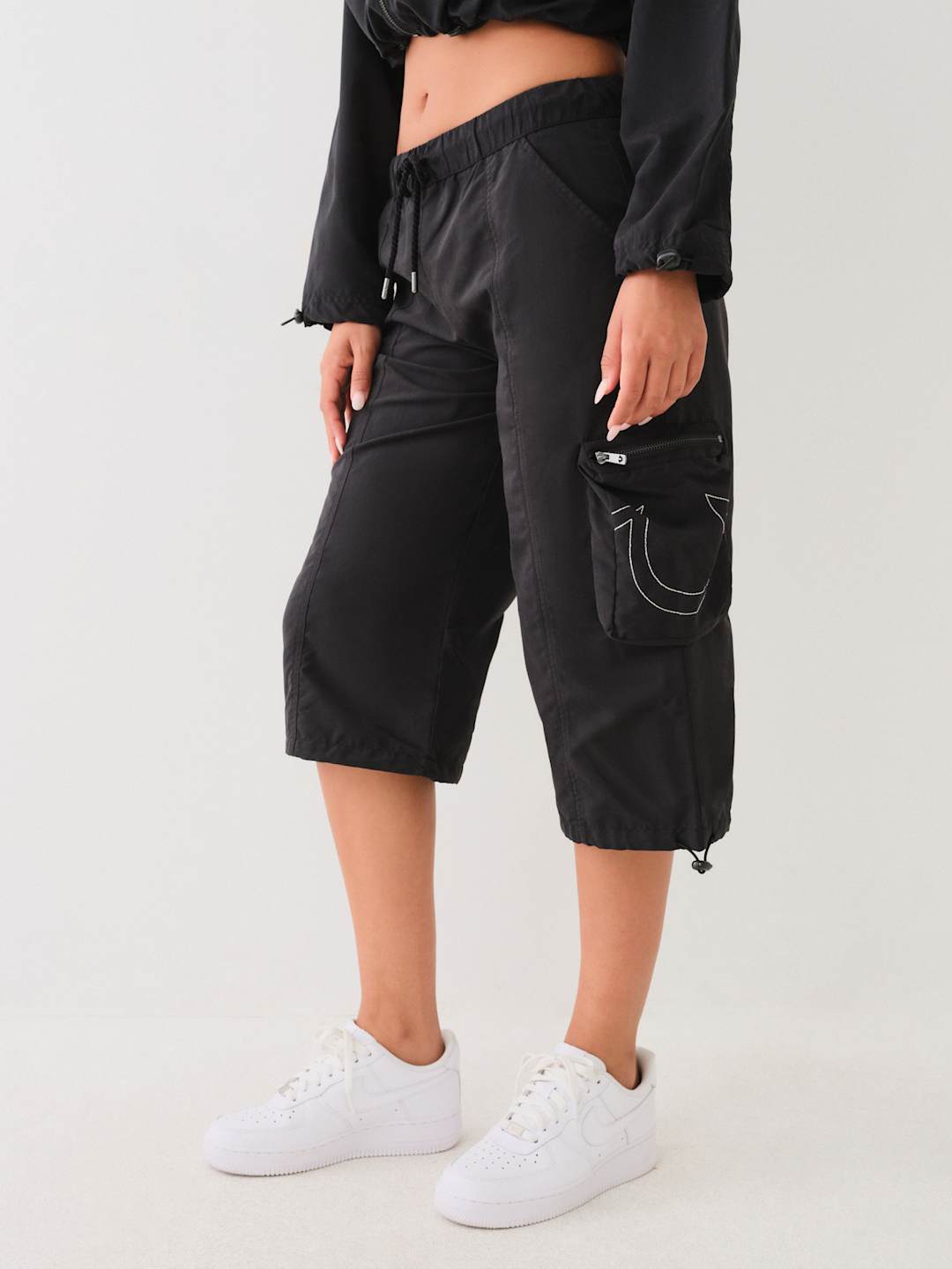 True Religion Pants Ladies Cropped Capri Black