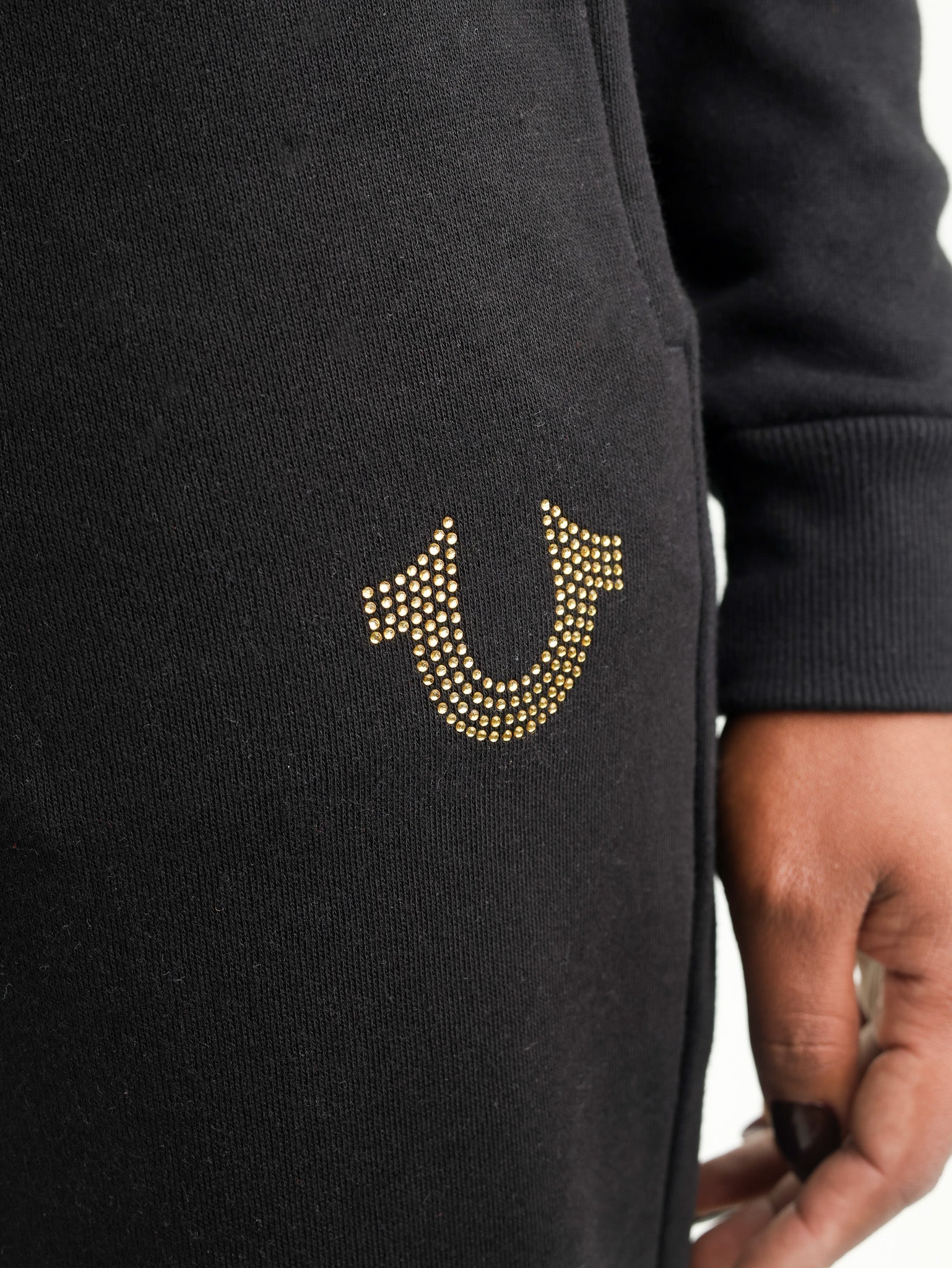 True Religion Crystal Hs Straight Leg Jet Black