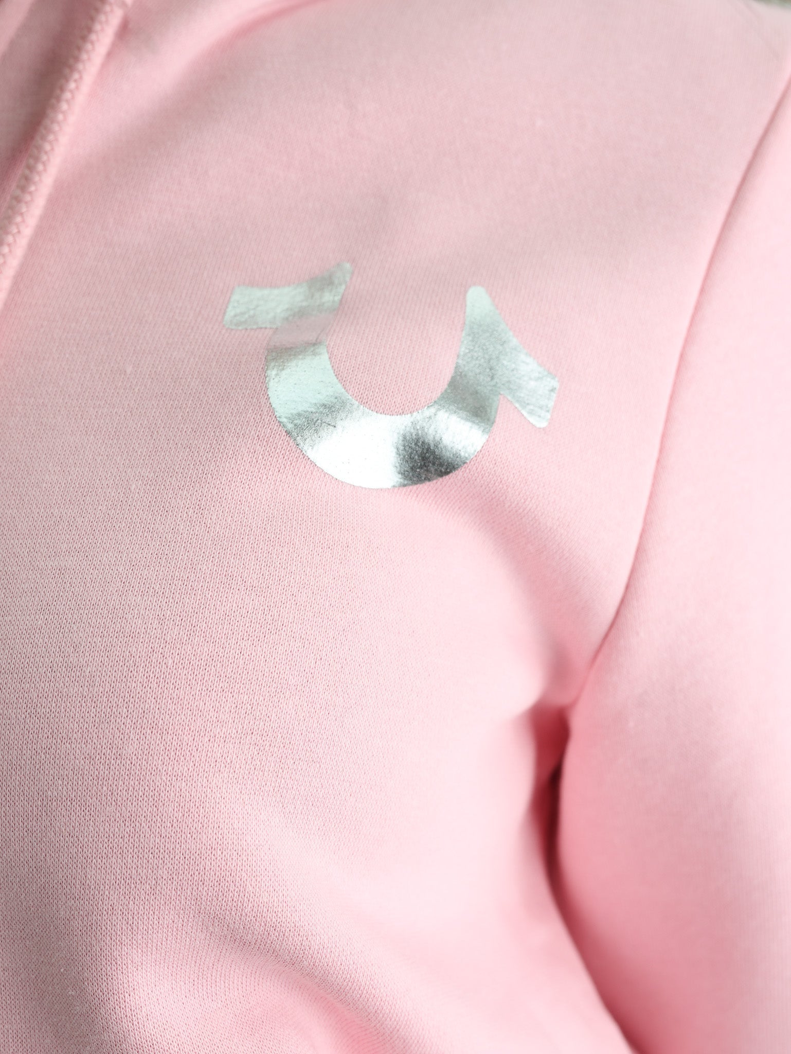 True Religion Hs Script Zip Hoodie Candy Pink