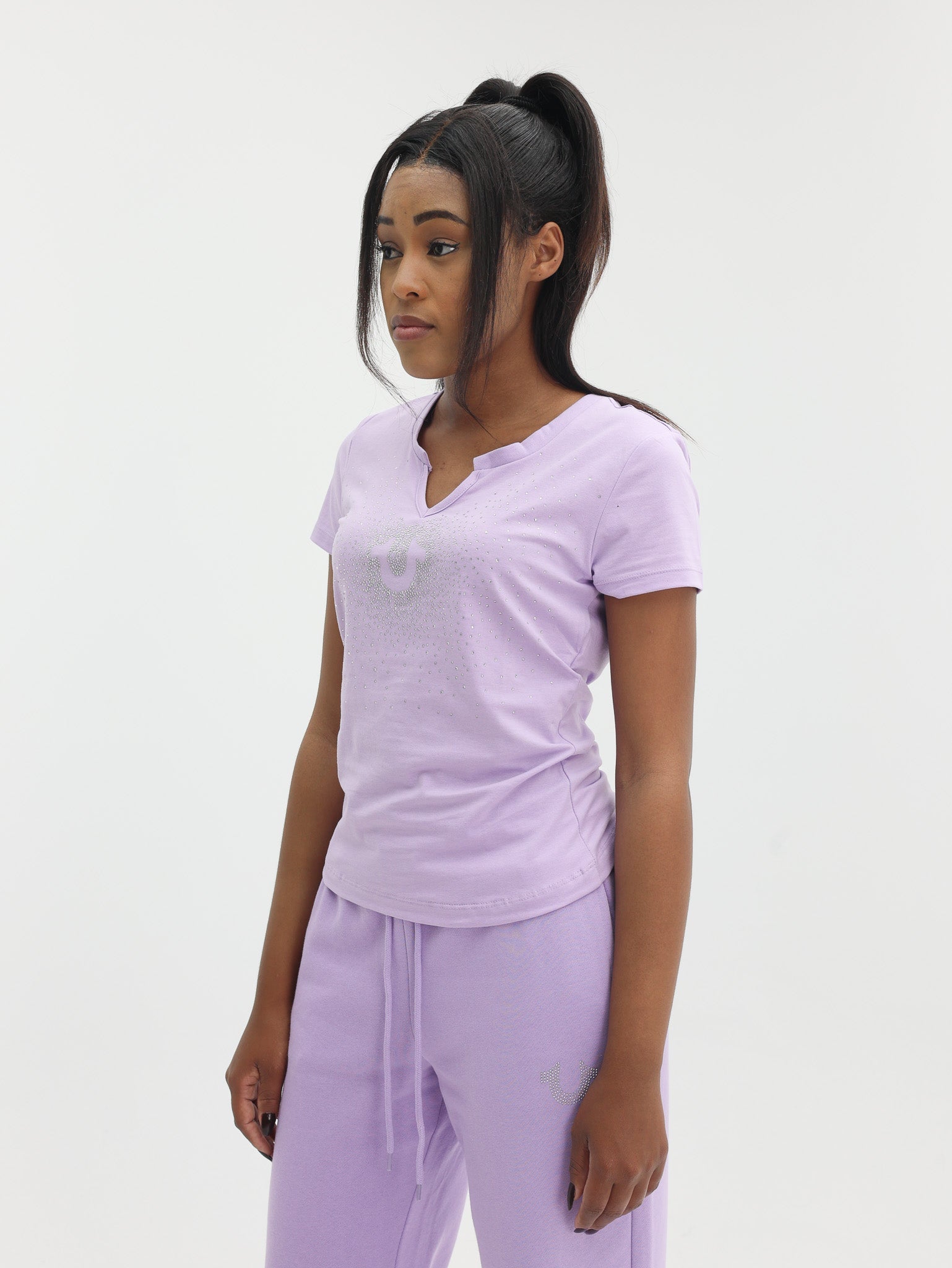 True Religion Crystal Hs Tee Lavendula