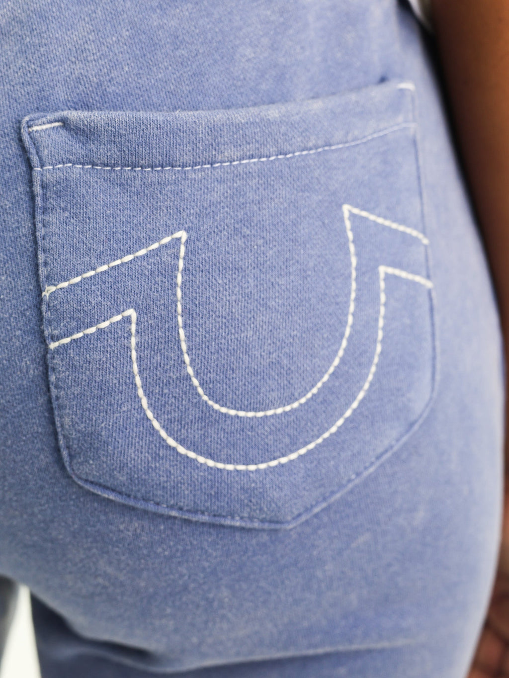 True Religion Washed Lr Paneled Flared Pants Grey Blue