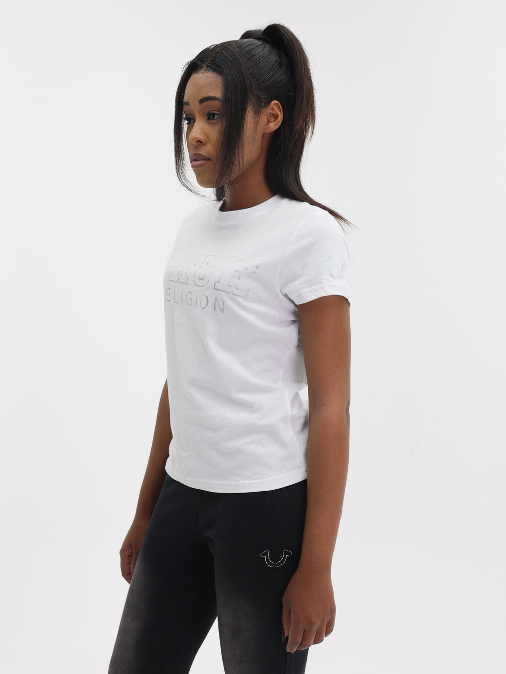 True Religion Irides Tr Crew Tee White