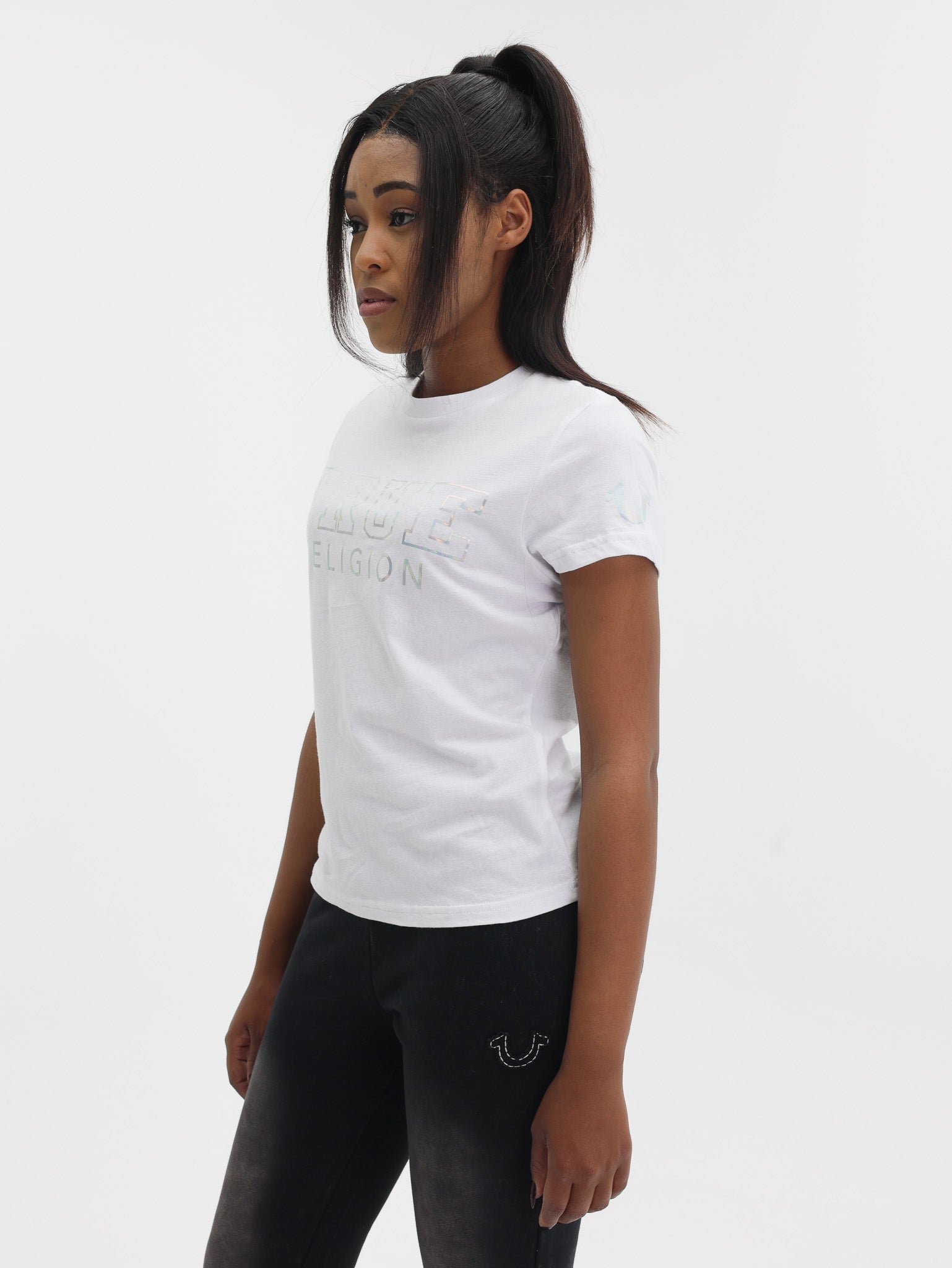 True Religion Irides Tr Crew Tee White