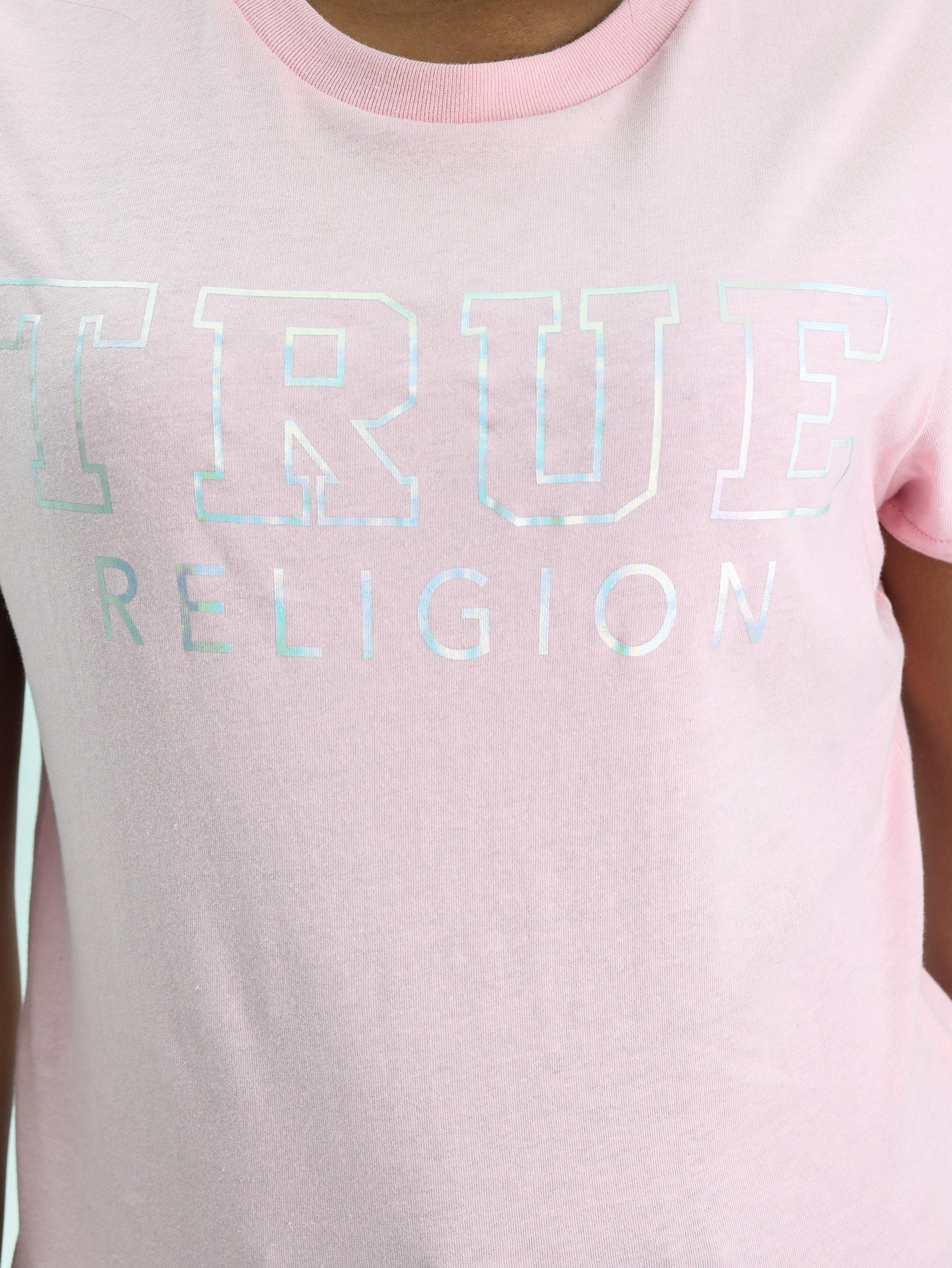 True Religion Irides Tr Crew Tee Candy Pink