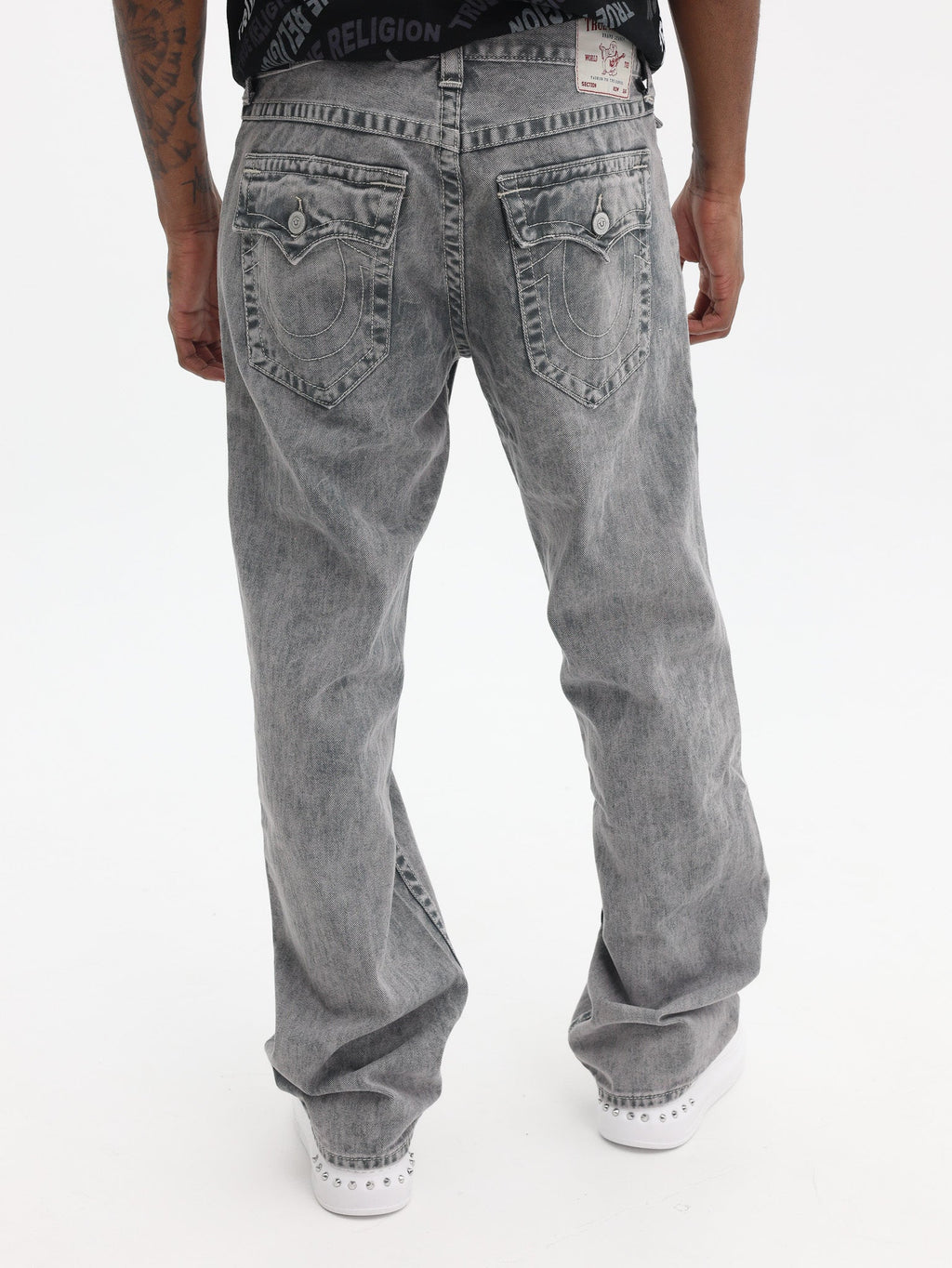True Religion Billy Sn Flap 34In Shadowlands Acid Wash