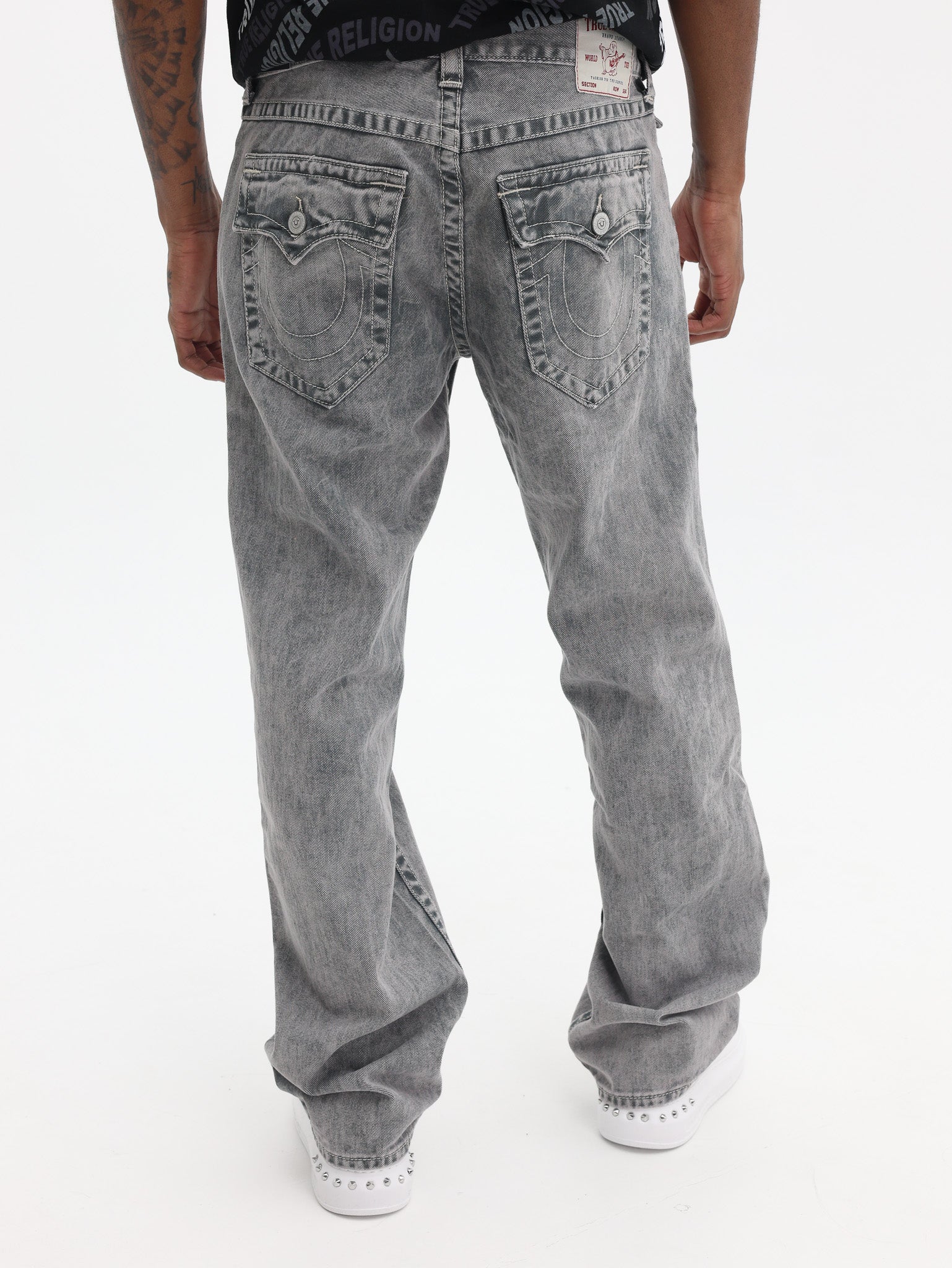 True Religion Billy Sn Flap 34In Shadowlands Acid Wash