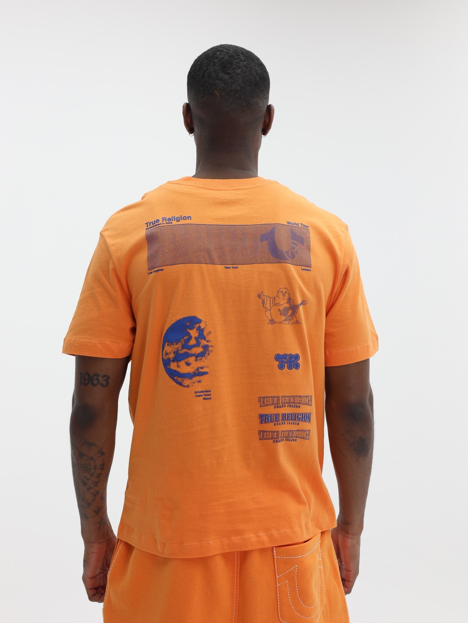 True Religion Ss Tr Space Tee Orange Ochre