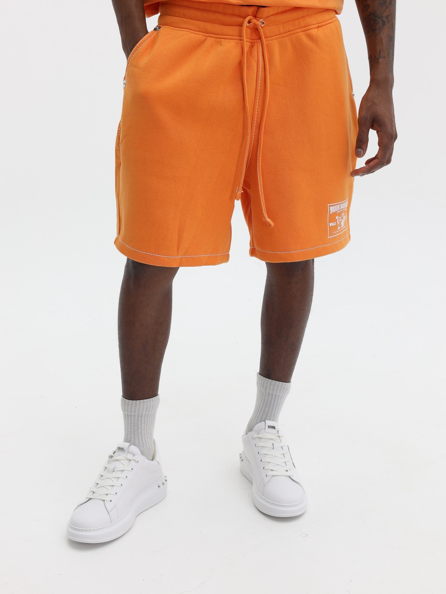 True Religion Big T Sweatshort Orange Ochre