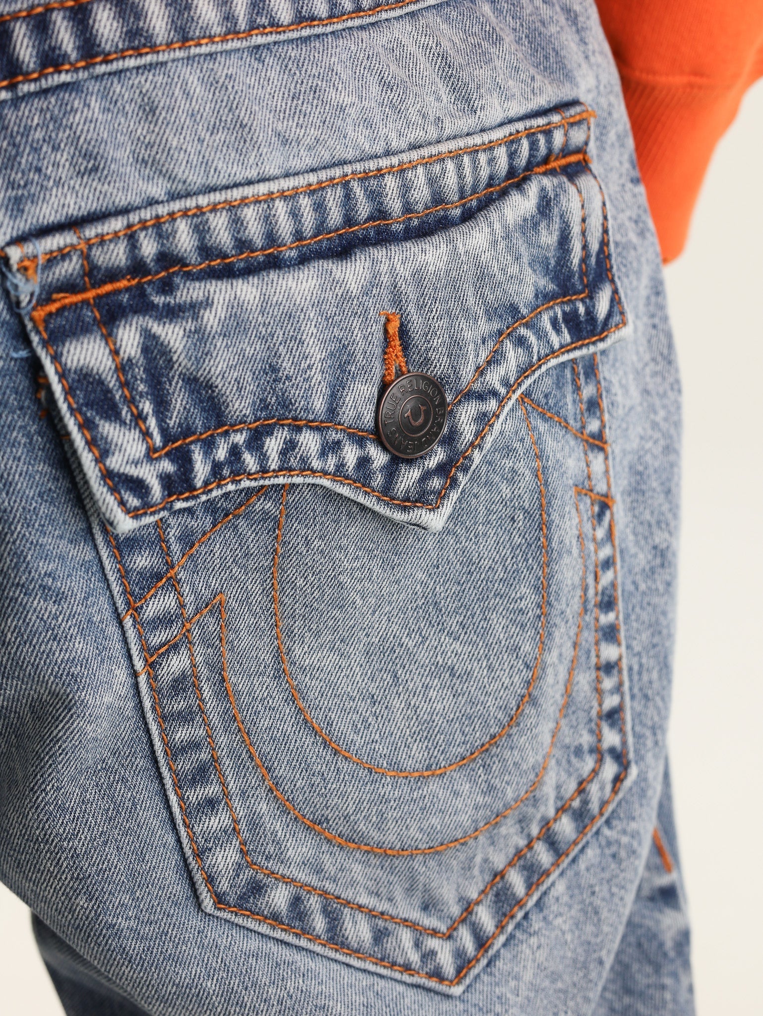 True Religion Ricky Sn Flap Short Blue Cascade Medium Wash