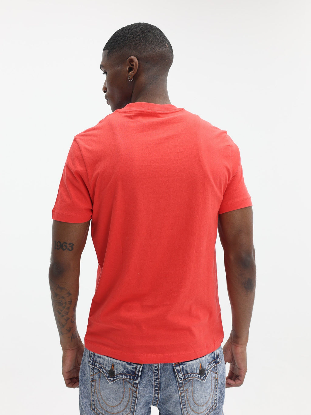 True Religion High Low Hd Tee Poppy Red