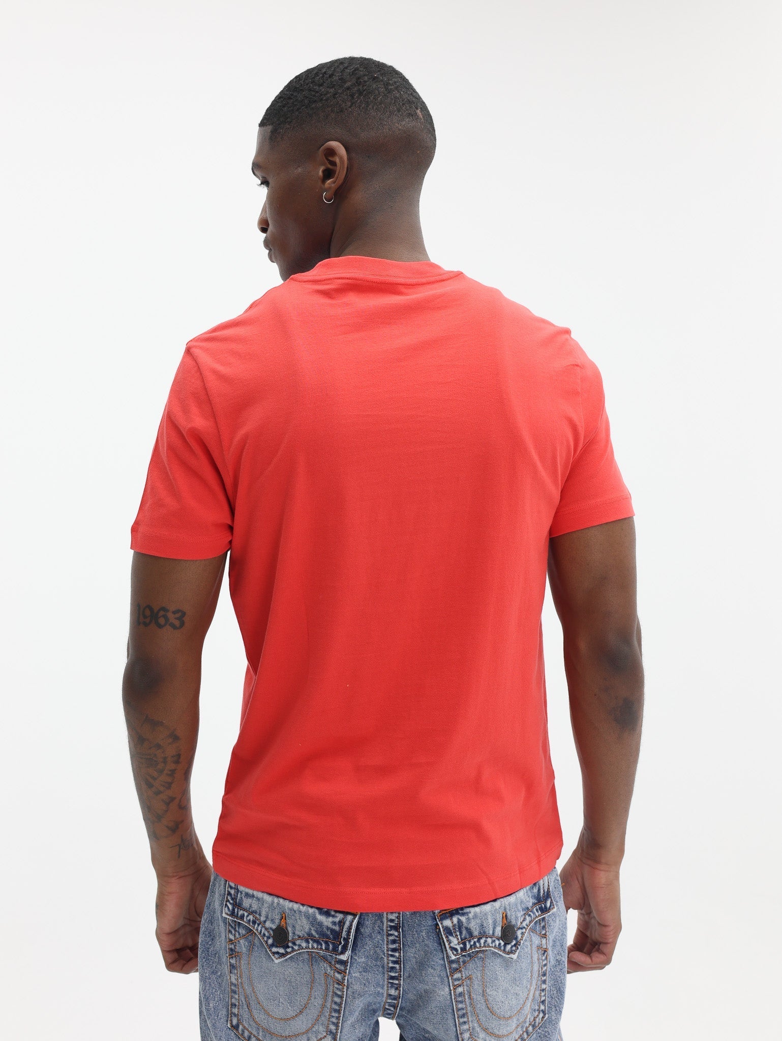 True Religion High Low Hd Tee Poppy Red