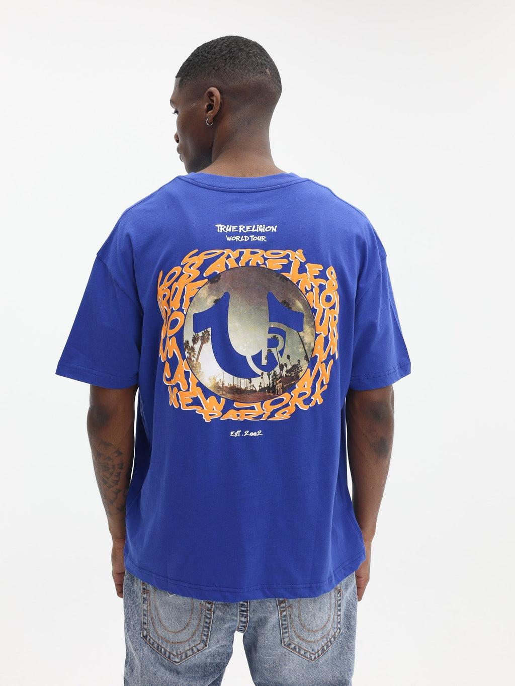 True Religion Ss Fish Eye City Tee Mazarine Blue