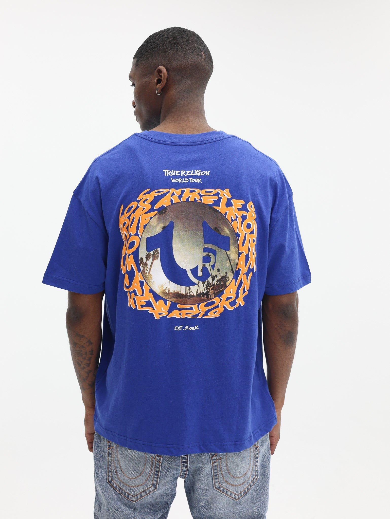 True Religion Ss Fish Eye City Tee Mazarine Blue