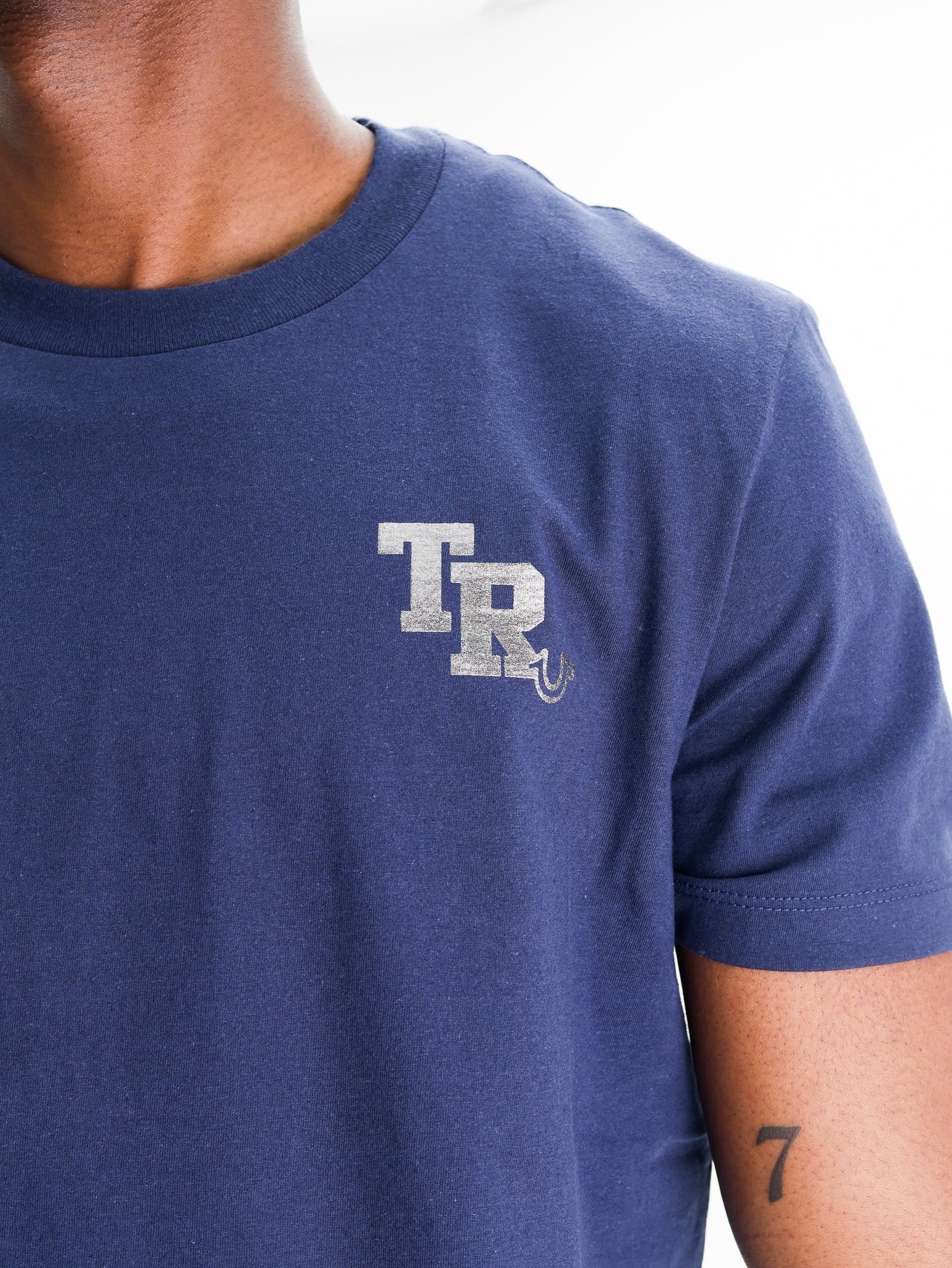 True Religion Tru Foil Tee Dress Blue